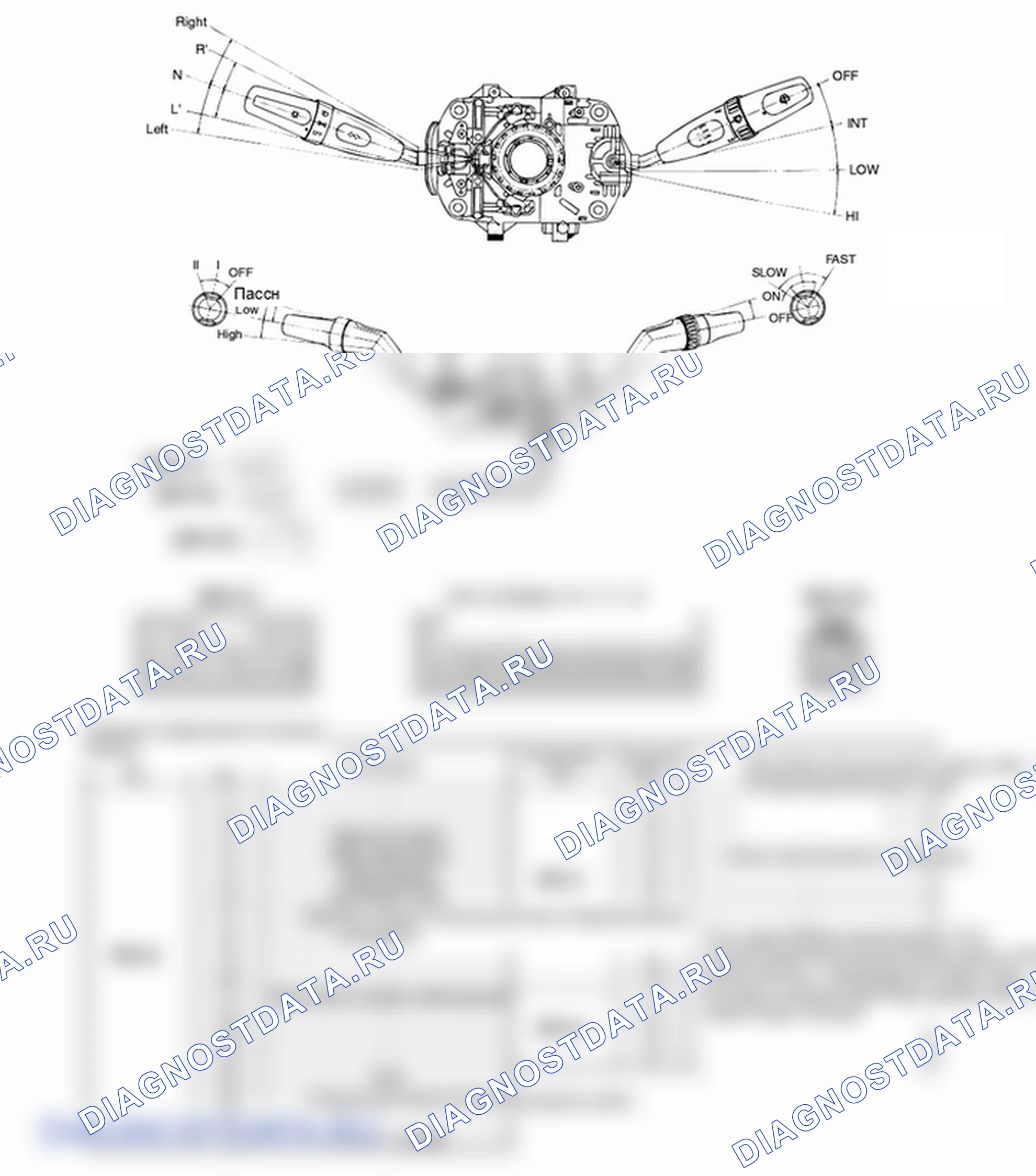 Детали многофункционального переключателя. Hyundai H-1 A1