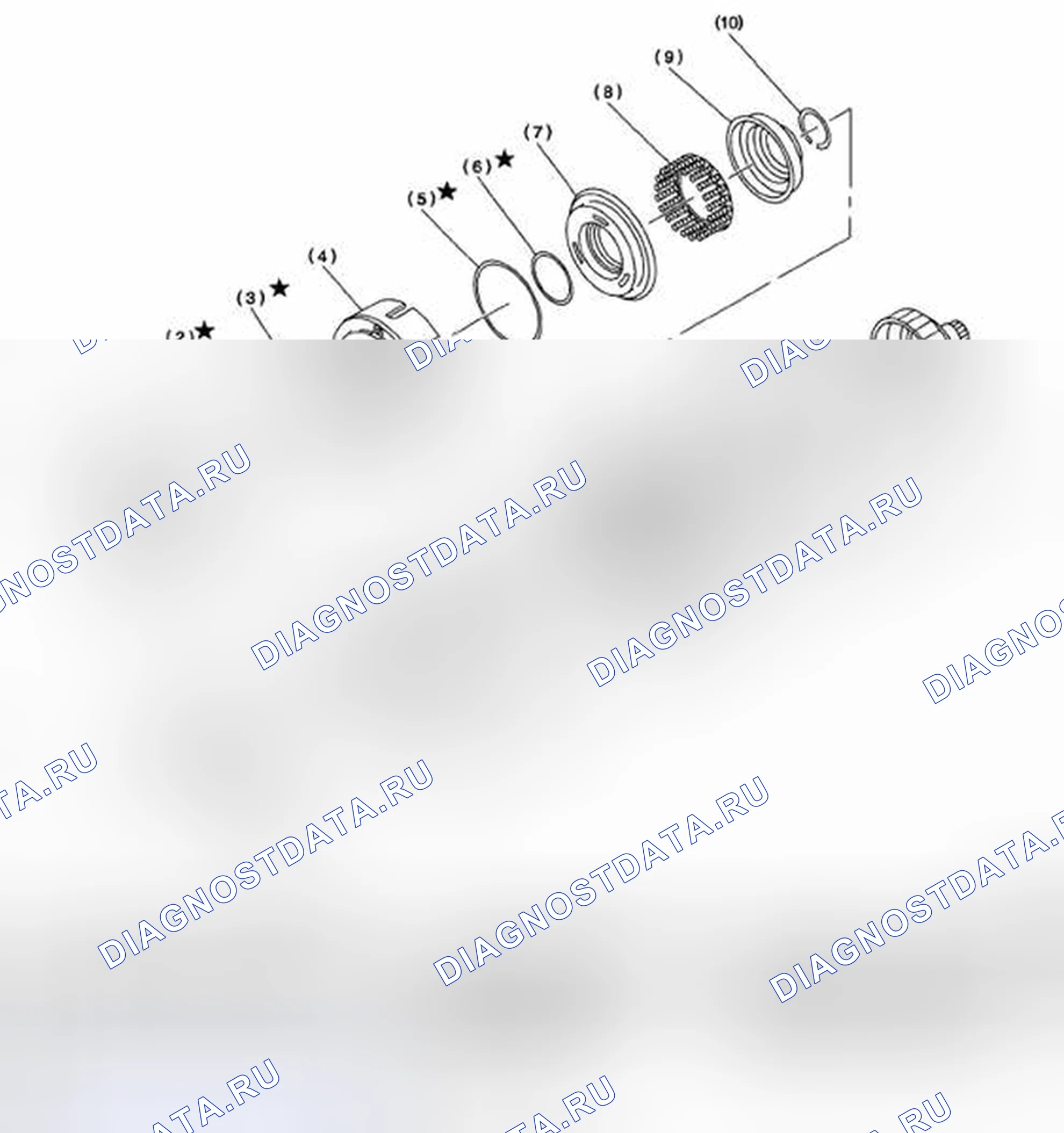 Рис. 415: СЦЕПЛЕНИЕ ВЫСОКОГО И ЗАДНЕГО ХОДА. Subaru Outback BP рестайлинг
