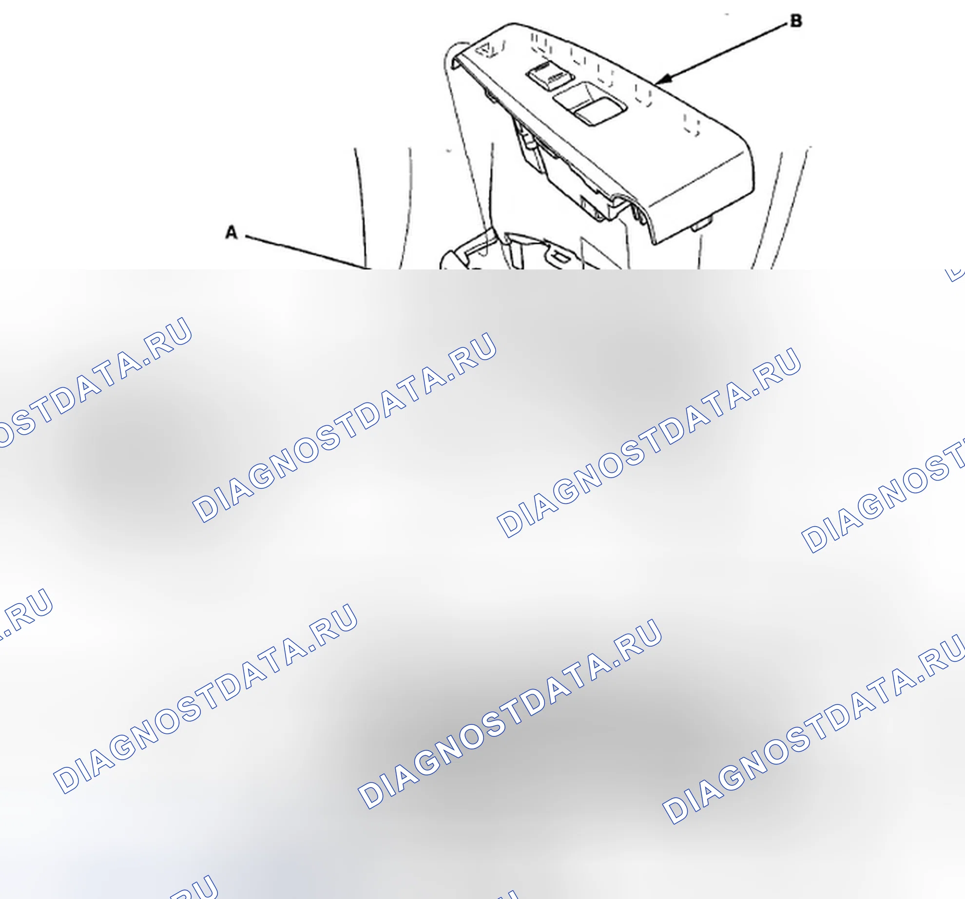 Рис. 5: Входной тест переключателя стеклоподъемника переднего пассажира. Honda Crosstour I