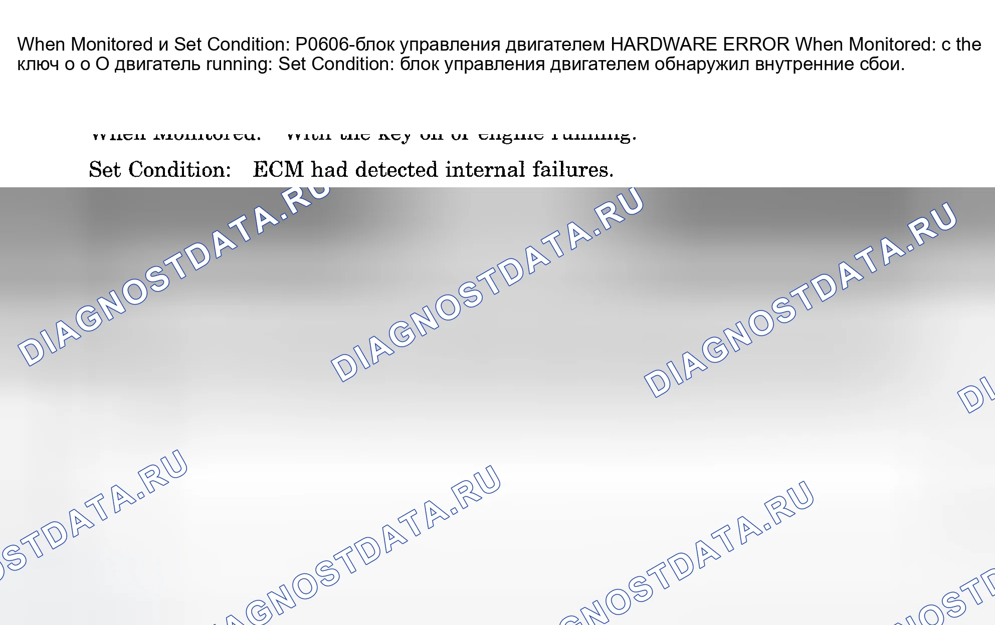Рис. 931: расшифровка кода ошибки P0606: ОТКАЗ блок управления двигателем. Dodge Pickup R2500 
