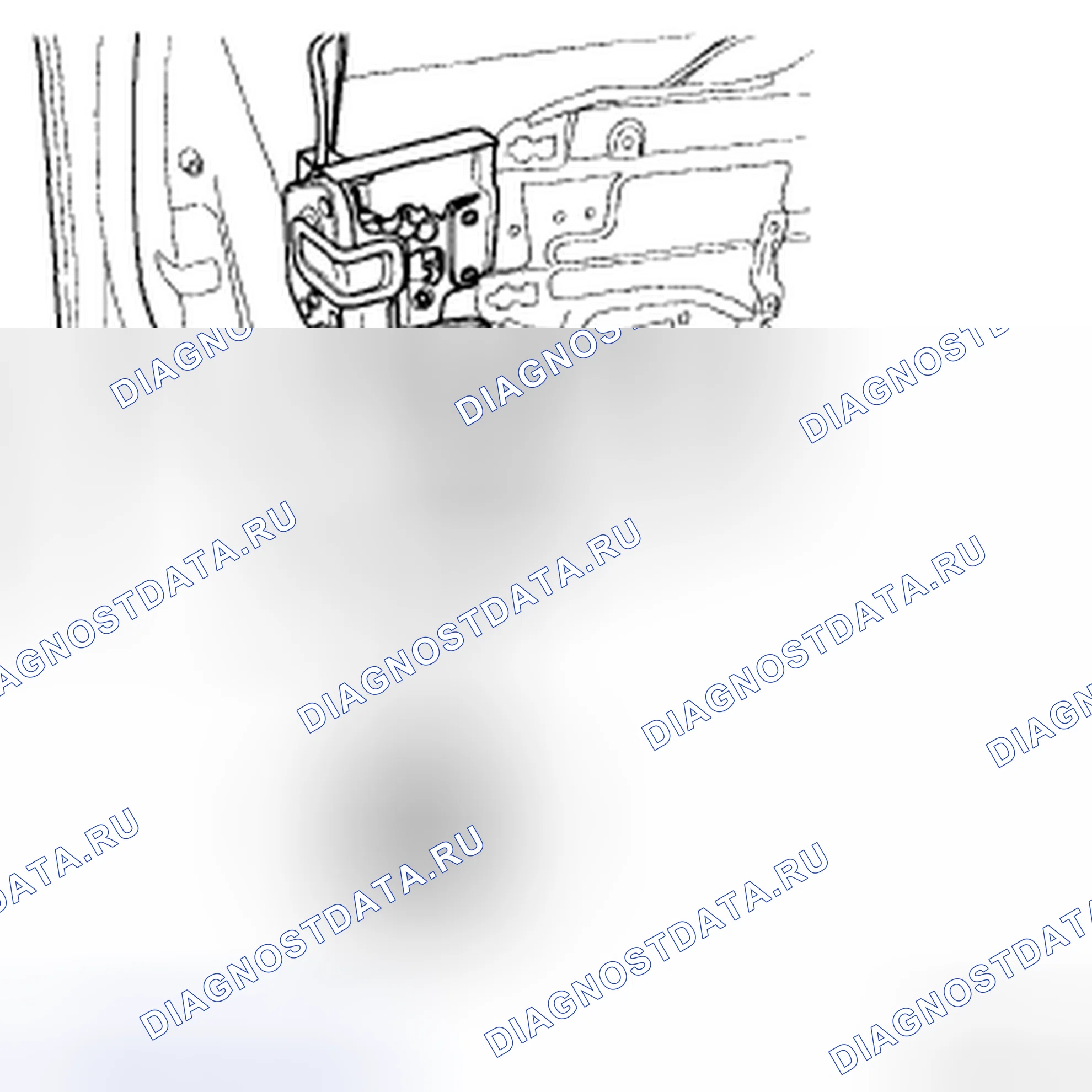 Рис. 1: ПРИВОД ЗАМКА ПЕРЕДНЕЙ ДВЕРИ. Kia Sedona II