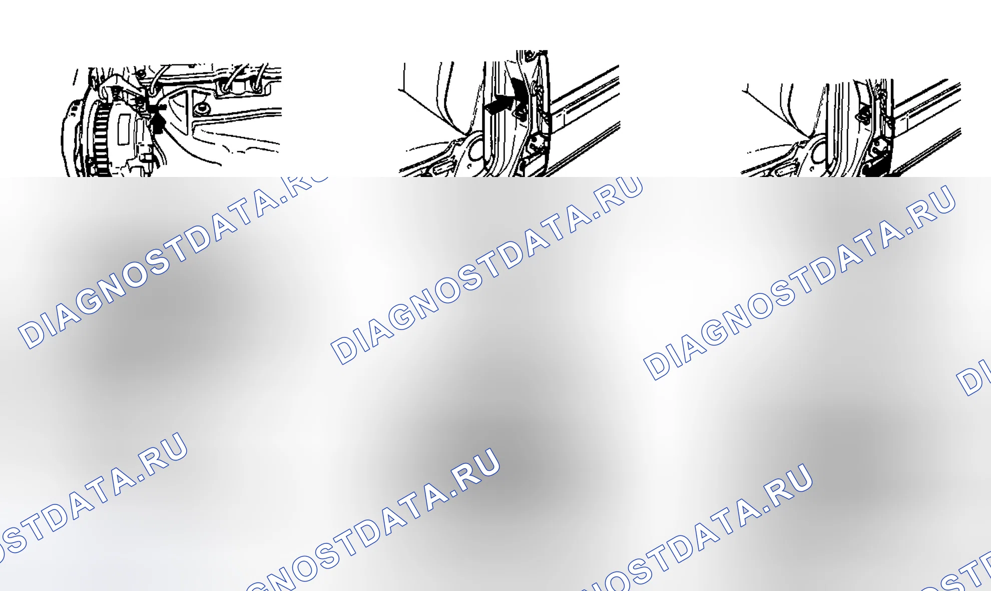 Рис. 14: РАСПОЛОЖЕНИЕ ИНФОРМАЦИОННЫХ МЕТОК. Mazda 626 GC