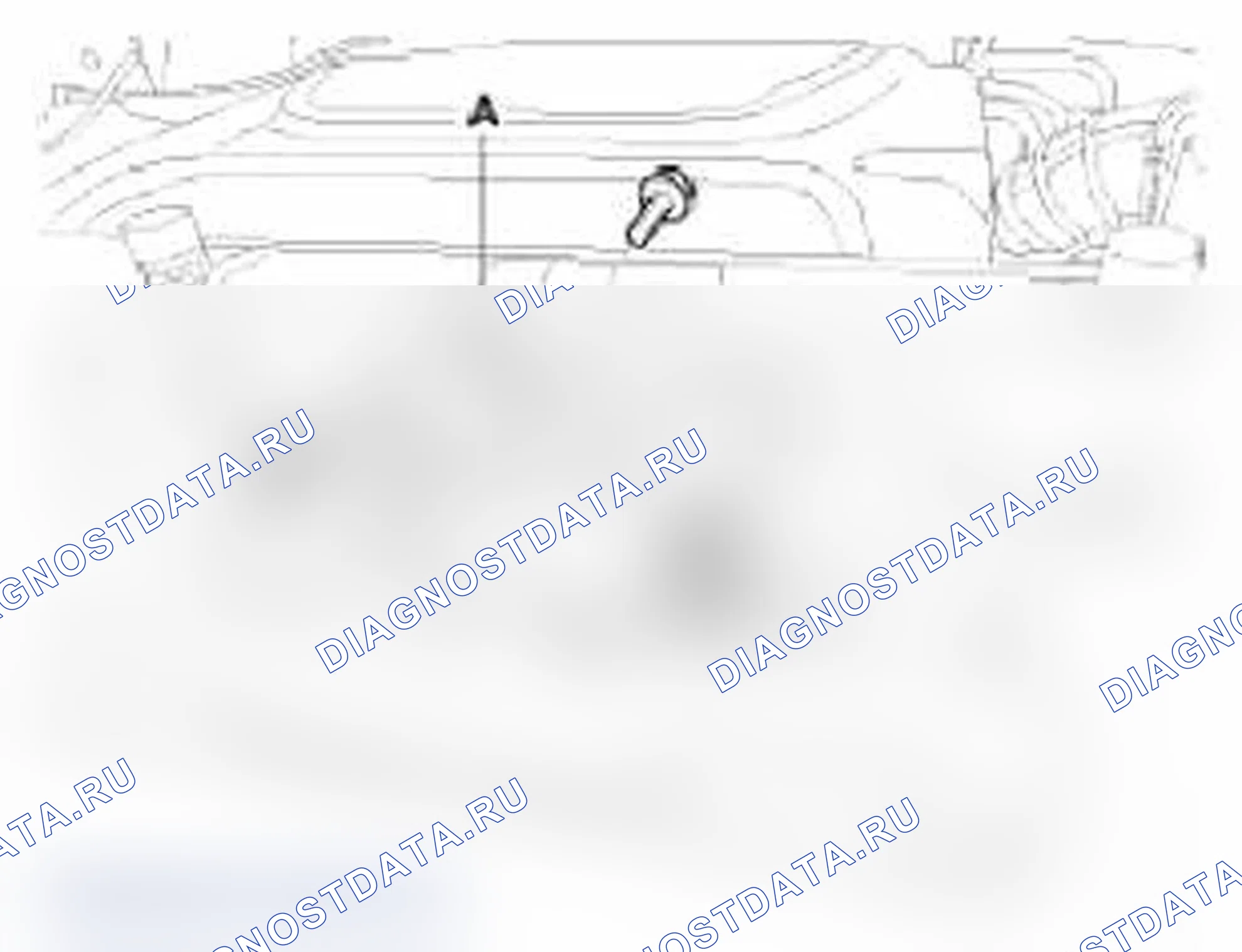 Рис. 55: Нижняя защелка капота в сборе. Hyundai Santa Fe III