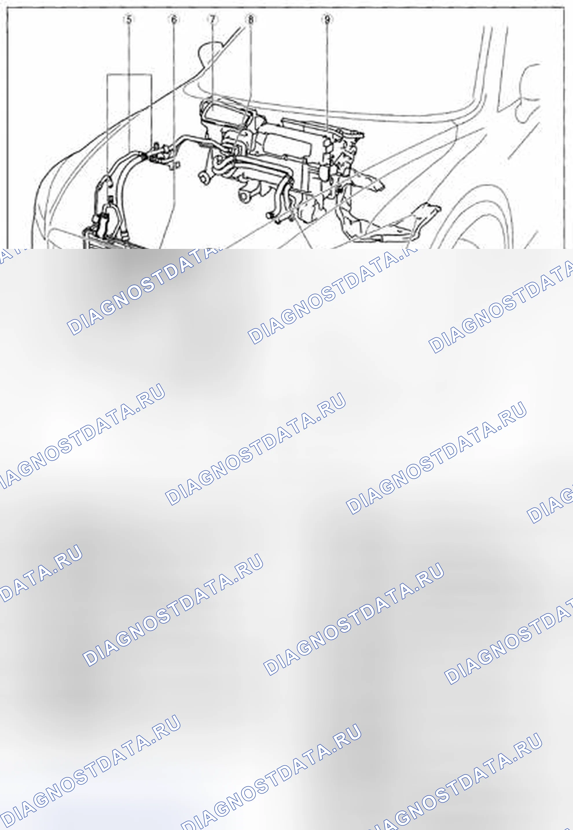 Рис. 63: Расположение основных компонентов системы ОВКВ (2 из 2). Mazda CX-5 I