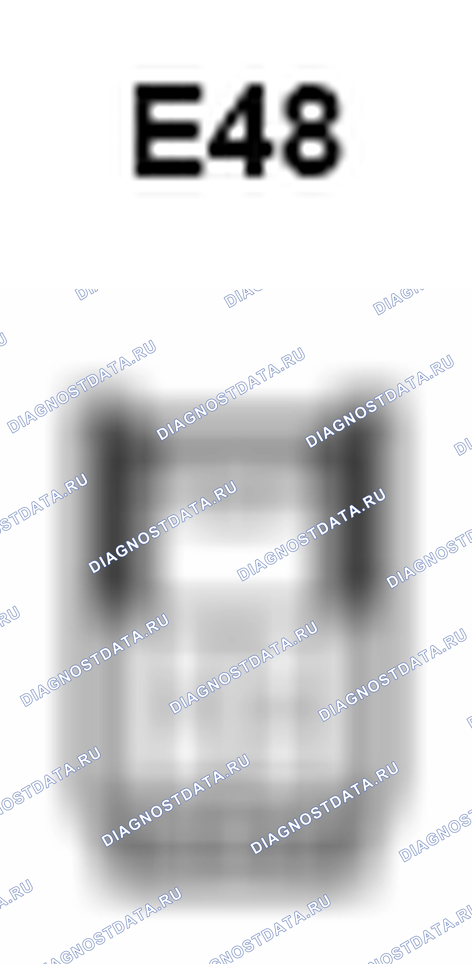 Рис. 401: Вид с торца разъема термистора охладителя No1 (E48). Toyota Matrix E140