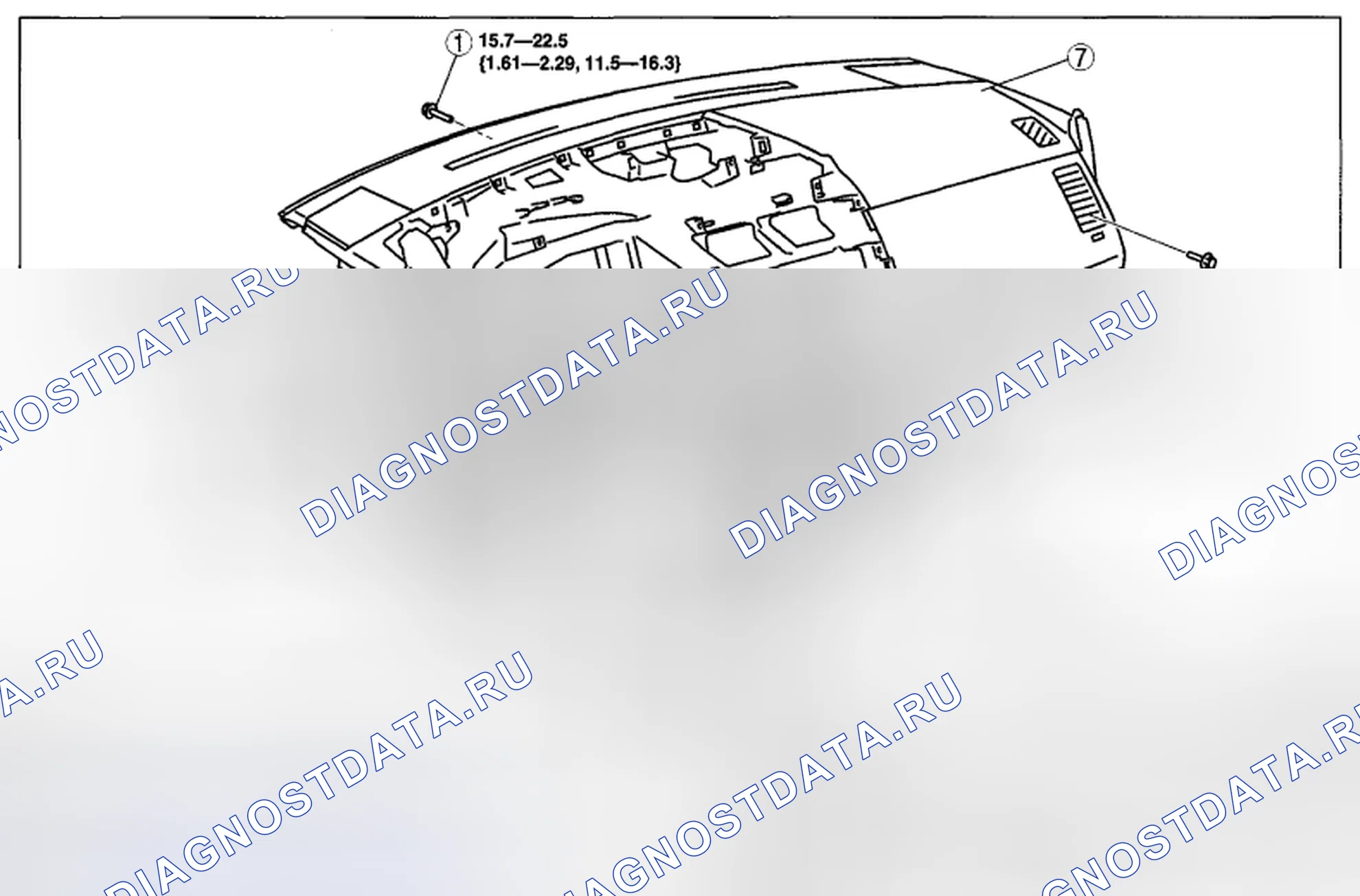 Рис. 4: СНЯТИЕ / УСТАНОВКА ПРИБОРНОЙ ПАНЕЛИ. Mazda CX-9 I рестайлинг