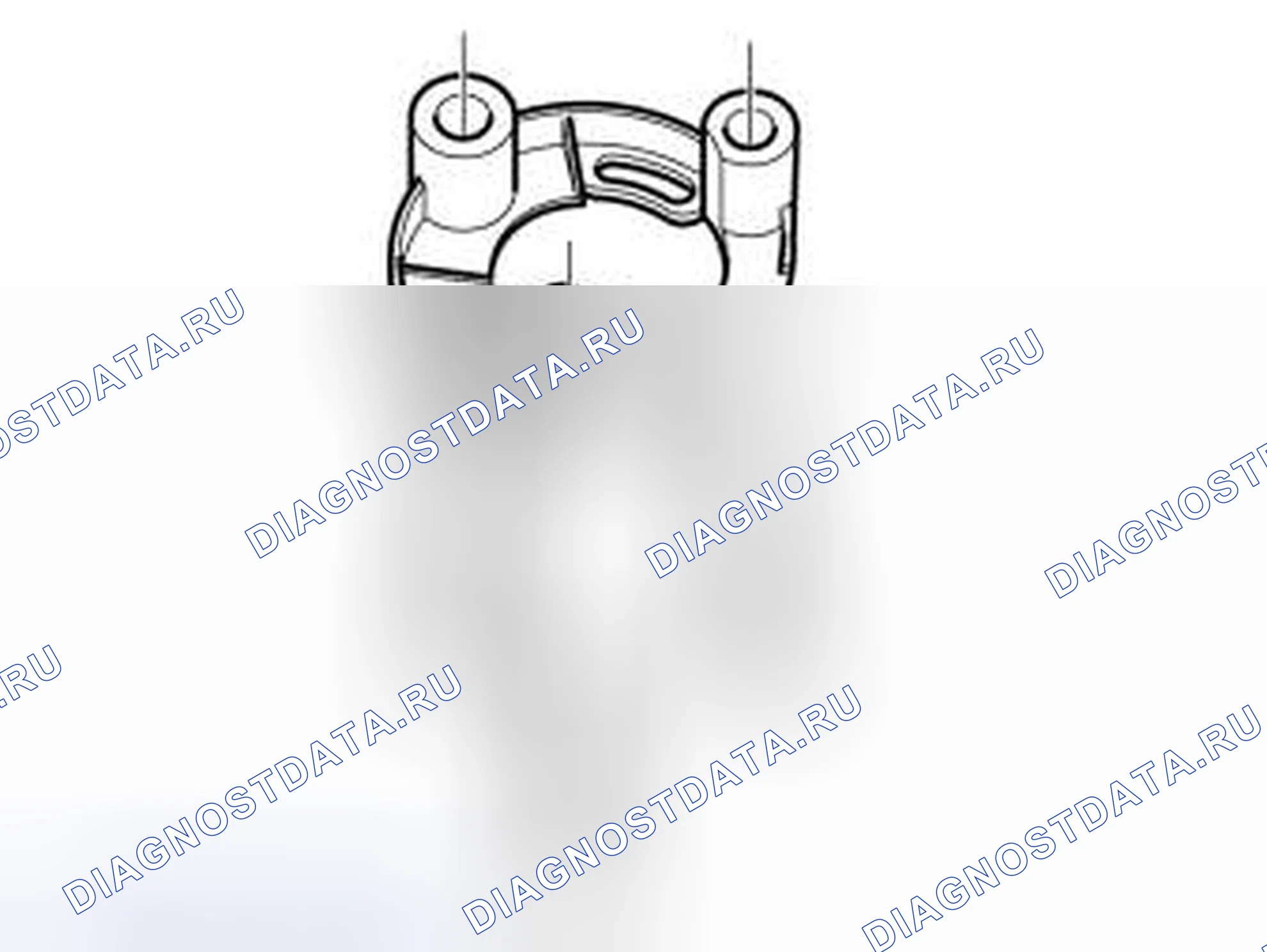 Рис. 177: Вставка винтов в проставку. Volvo XC70 I рестайлинг