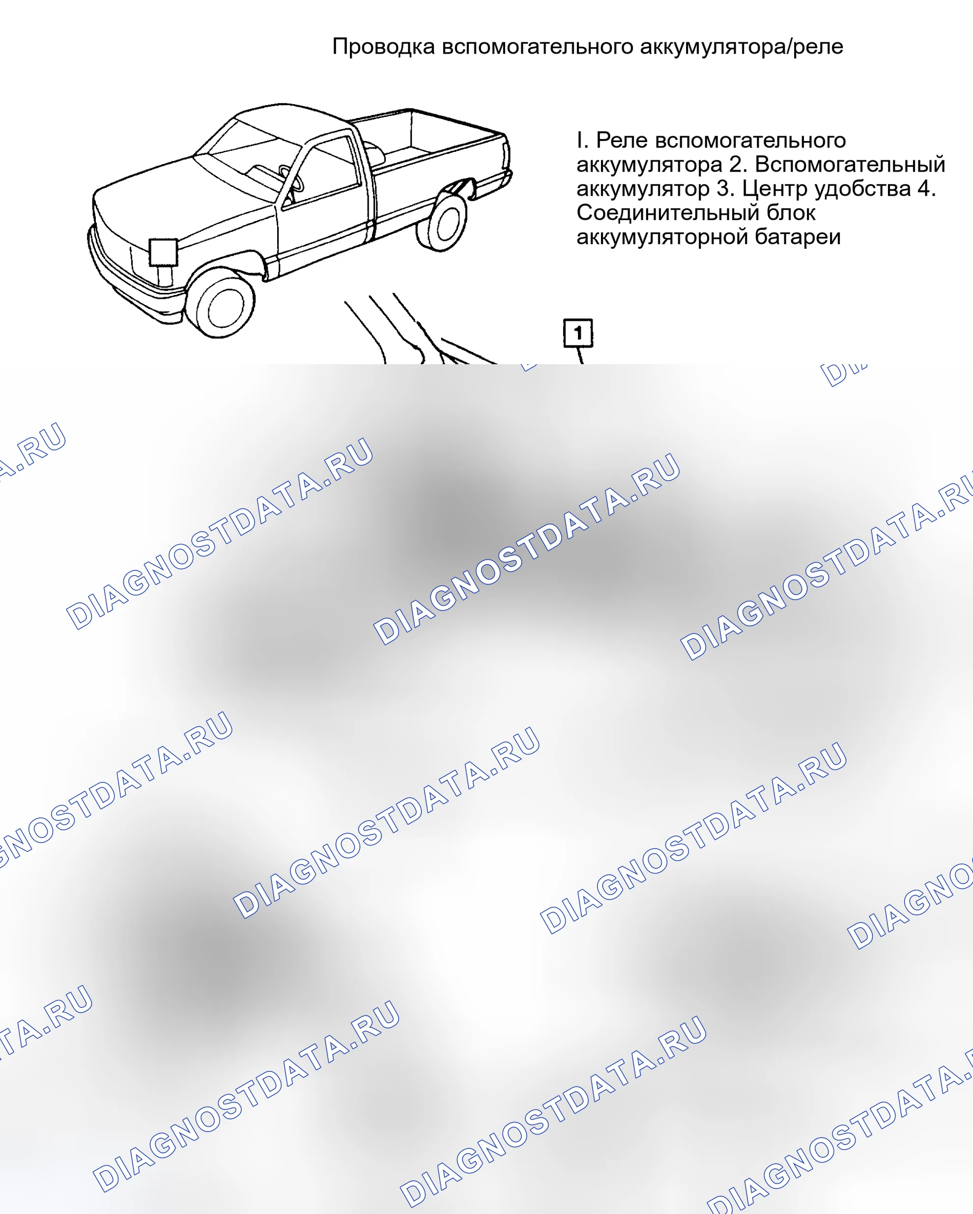 Рис. 4: ВСПОМОГАТЕЛЬНЫЙ АККУМУЛЯТОР. Chevrolet Silverado 2500 GMT400 final