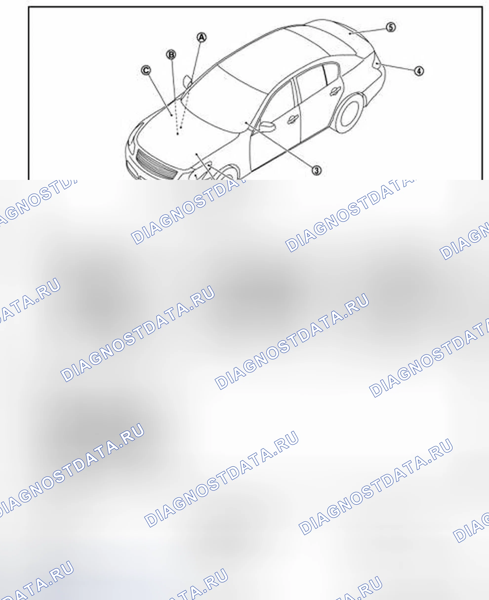 Рис. 7: Расположение компонентов. Infiniti G25 IV рестайлинг