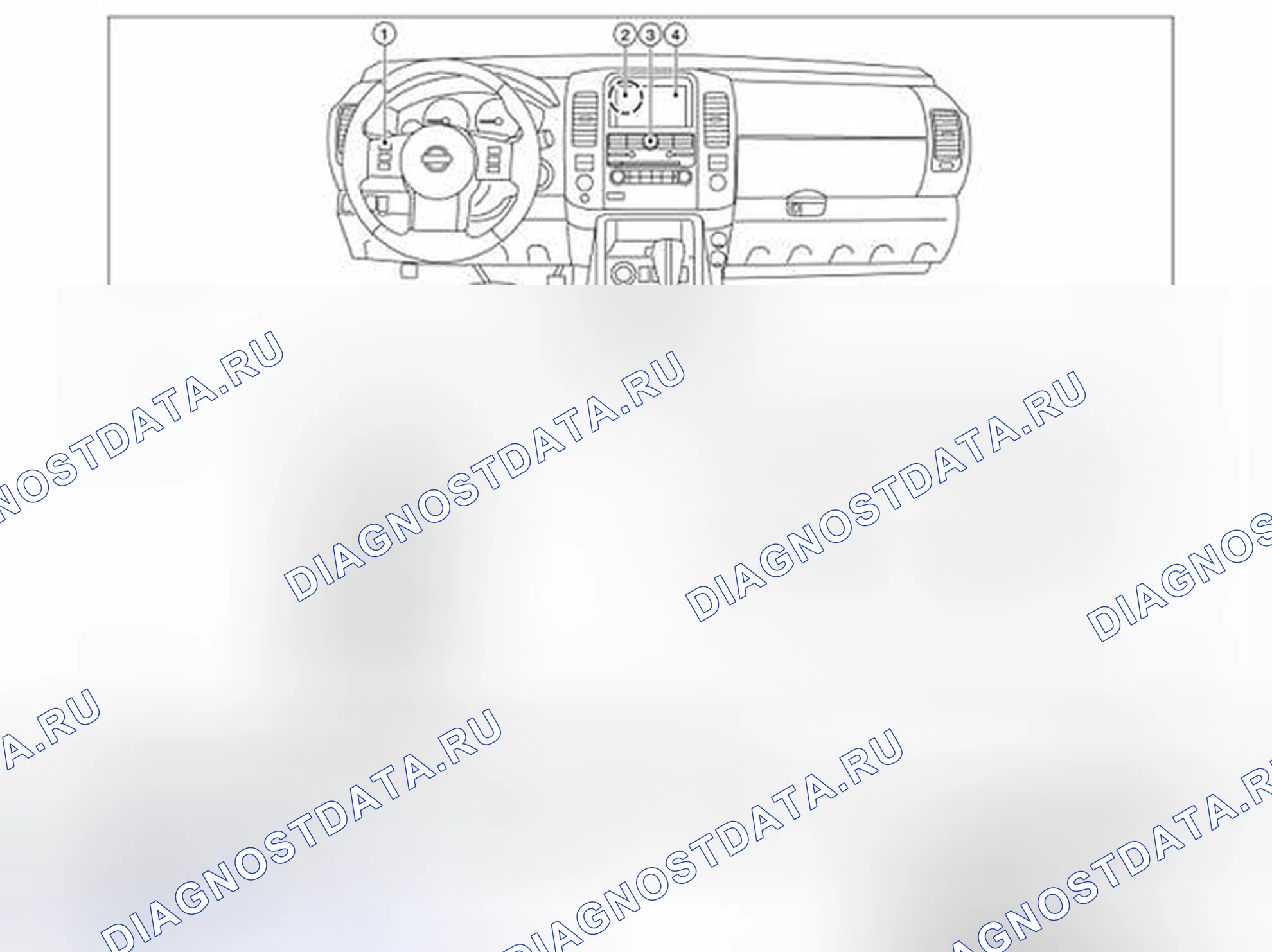 Рис. 7: Расположение компонентов. Nissan Pathfinder III рестайлинг