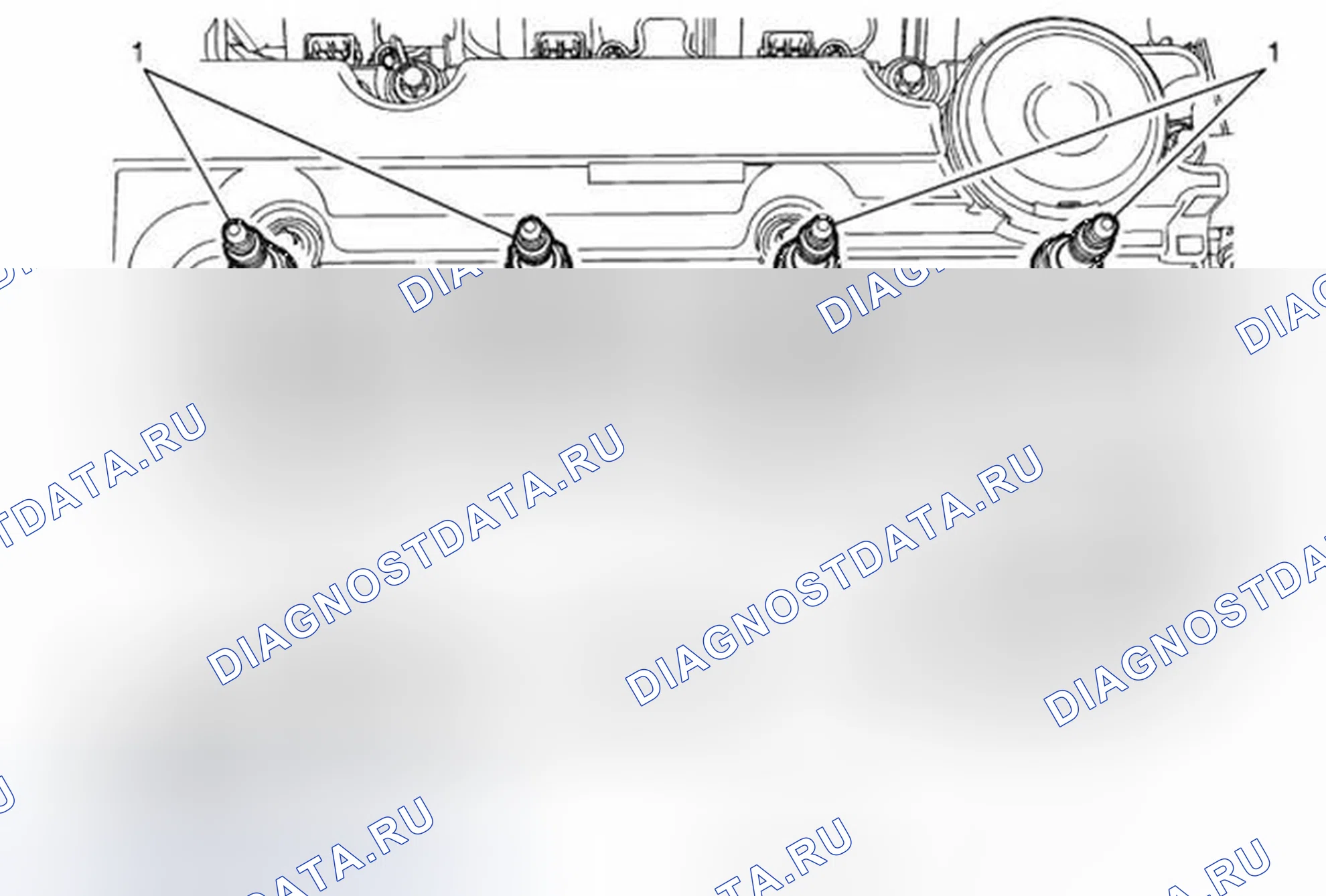 Рис. 2: Замена свечи зажигания. Buick Encore I