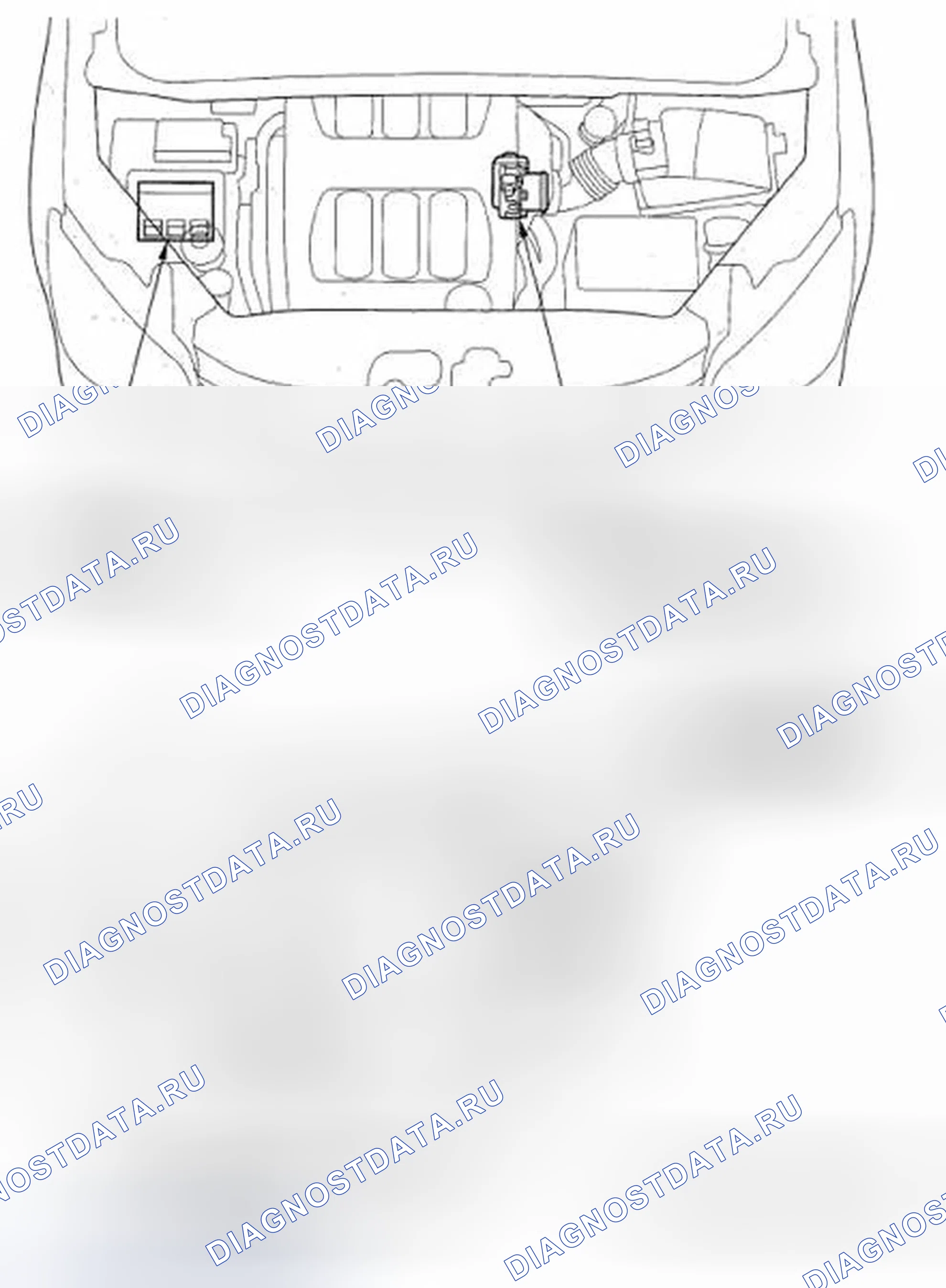 Рис. 39: Указатель расположения компонентов. Honda Odyssey IV