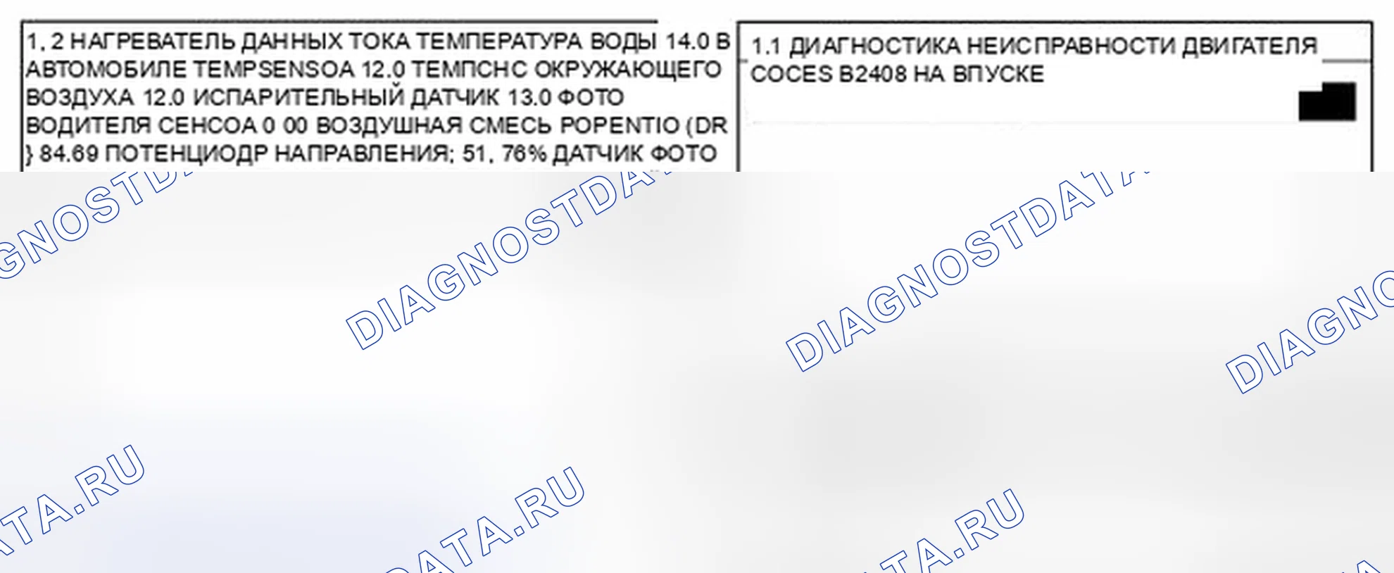 Рис. 88: Данные инструмента сканирования монитора. Kia Magentis II рестайлинг