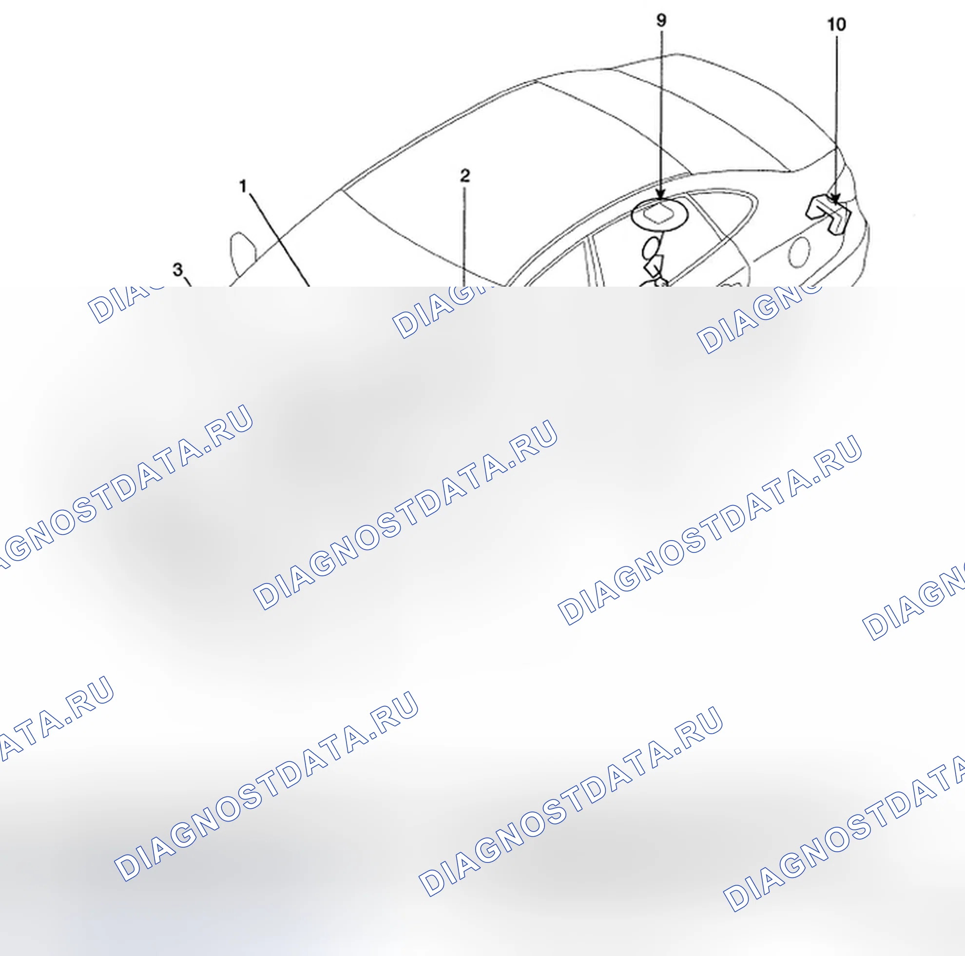 Рис. 1: РАСПОЛОЖЕНИЕ КОМПОНЕНТОВ. Hyundai Elantra IV