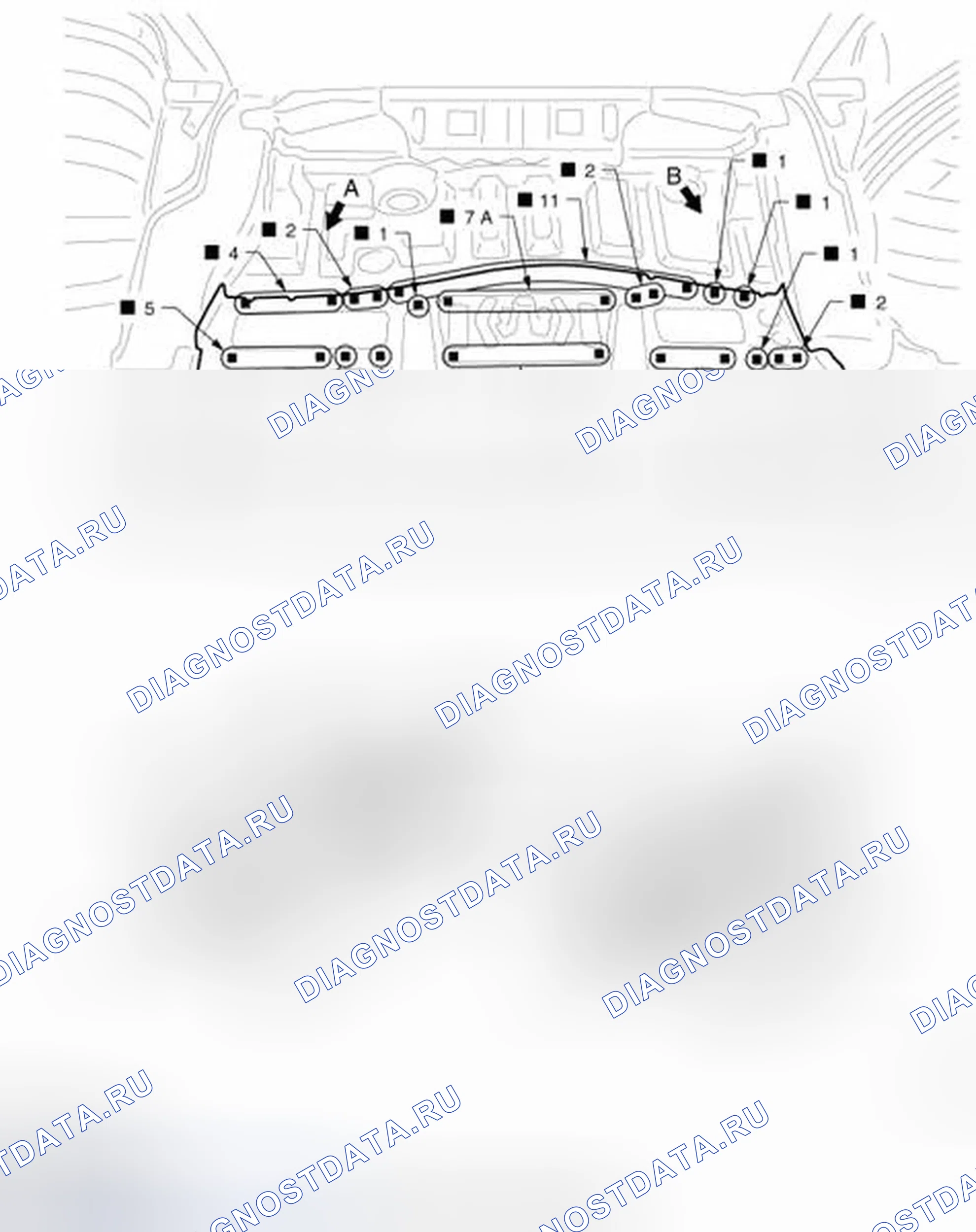 Рис. 275: Задний этаж Задний. Infiniti FX35 II