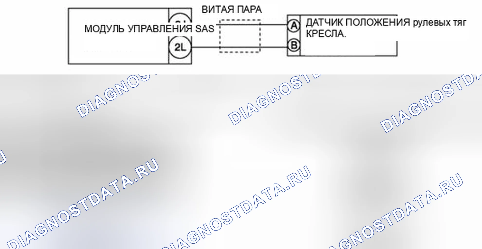 Рис. 95: Схема подключения датчика положения направляющей сиденья и модуля управления SAS. Audi Q8 I