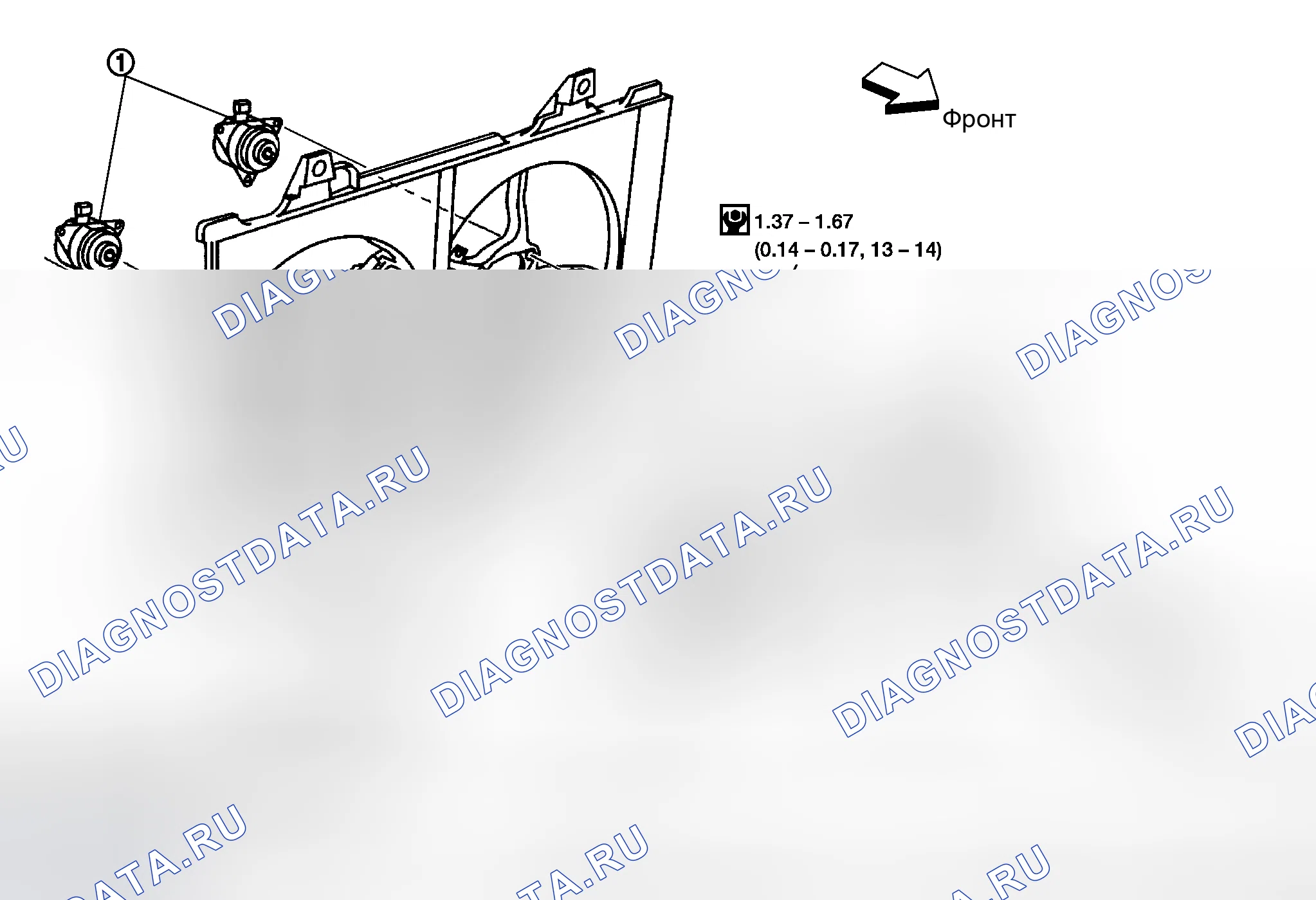 Рис. 23: Разборка и сборка вентилятора радиатора охлаждения. Honda That S I