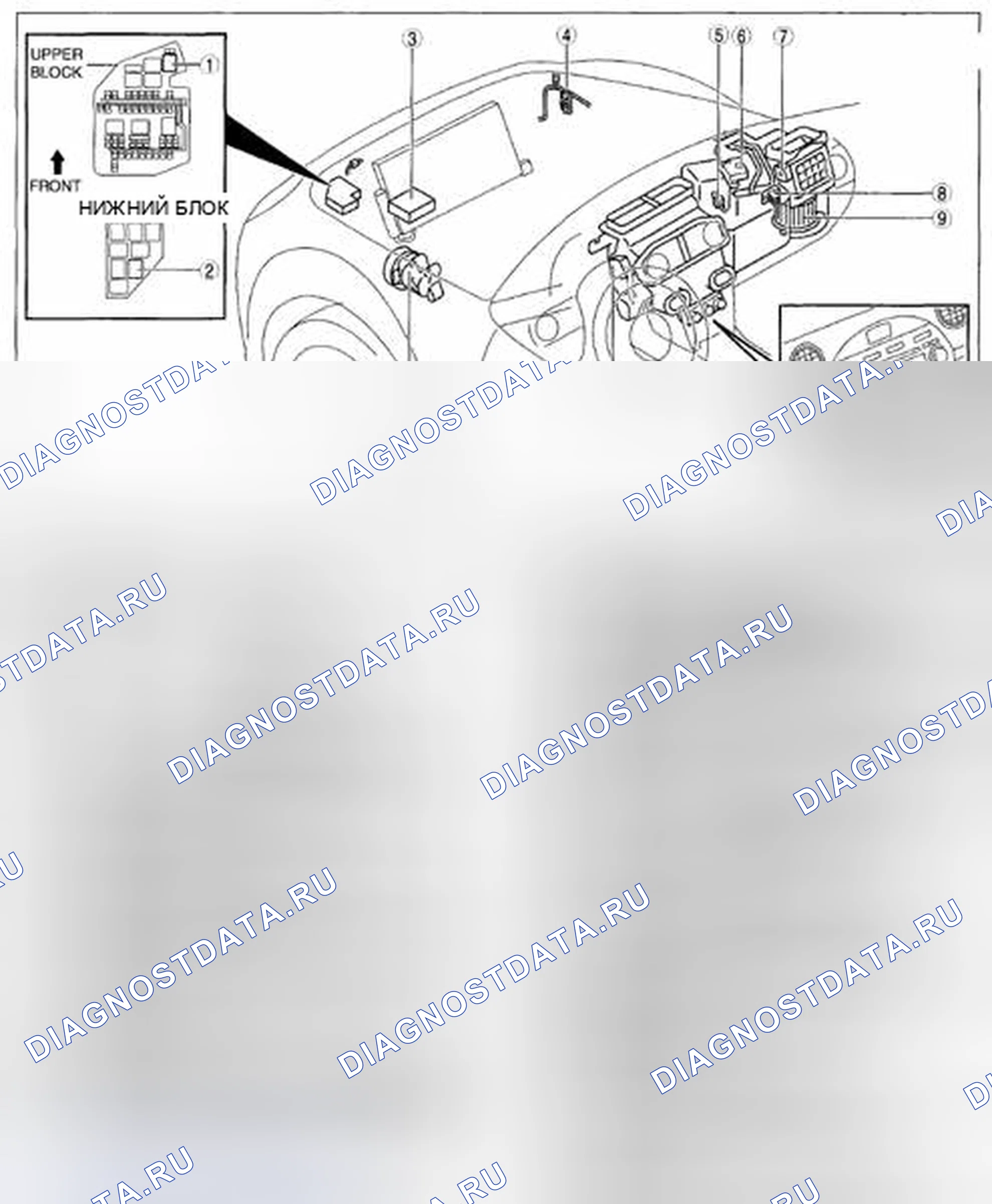 Рис. 1: ИНДЕКС РАСПОЛОЖЕНИЯ СИСТЕМЫ УПРАВЛЕНИЯ (РУЧНОЙ КОНДИЦИОНЕР). Mazda MX-5 NC рестайлинг