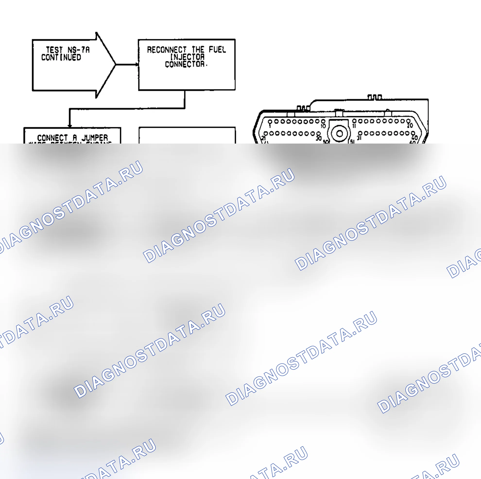 Рис. 34: Испытательный NS-7A: (2 из 3) топливная форсунка. Dodge Dakota 