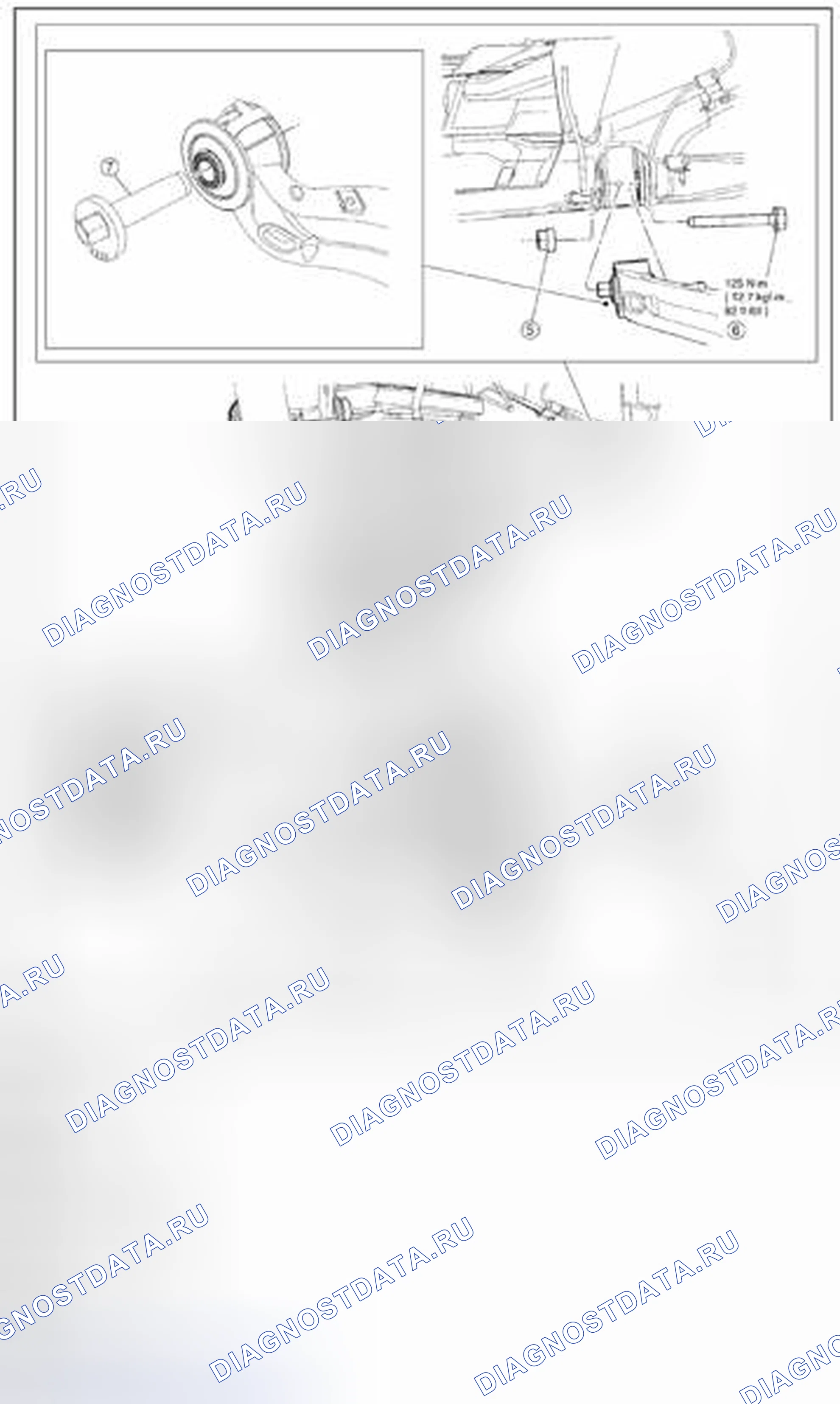 Рис. 20: ПОВОРОТНЫЙ КУЛАК - ПОЛНЫЙ ПРИВОД (AWD). Mazda Tribute II