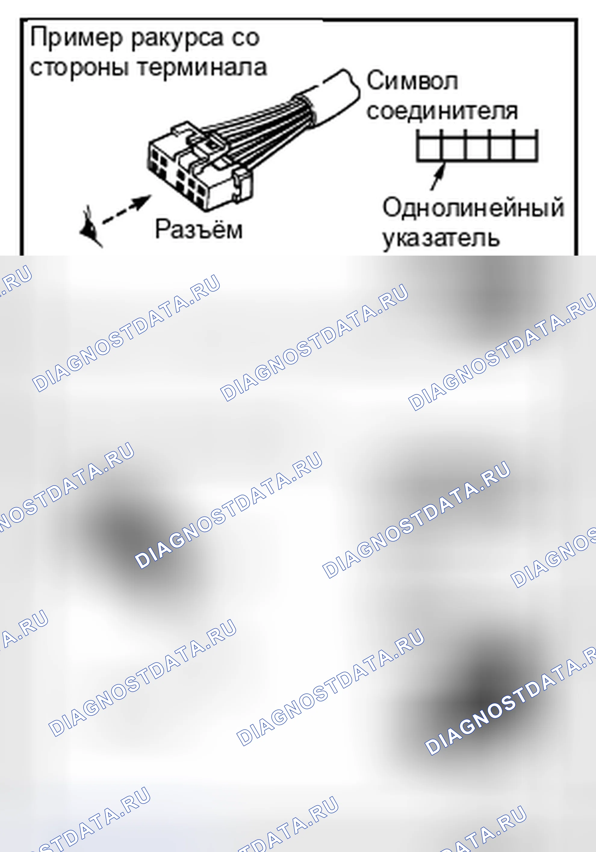 Рис. 30: Обозначения разъемов. Infiniti Q70 I рестайлинг