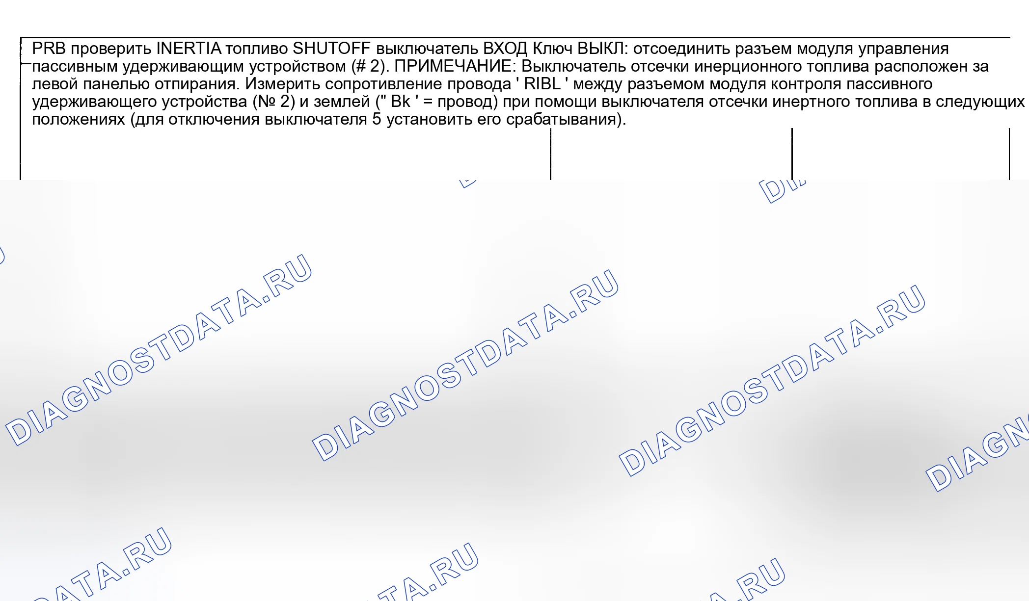 Рис. 22: PR8: ПРОВЕРКА ИНЕРЦИОННОГО ВЫКЛЮЧАТЕЛЯ ПОДАЧИ ТОПЛИВА. Hyundai Santa Cruz I
