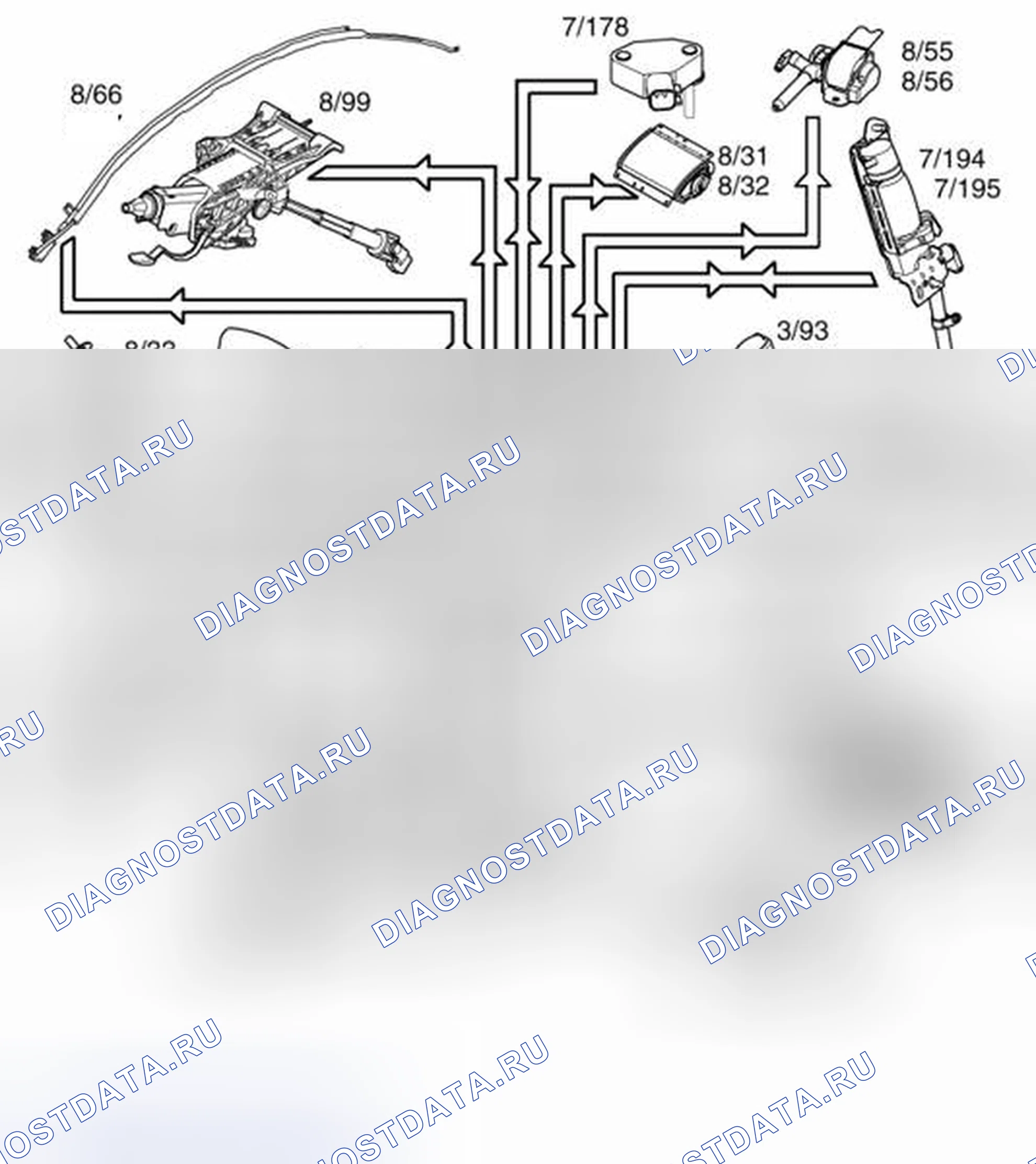 Рис. 127: ПРОВЕРКА СИСТЕМЫ SRS. Volvo S40 II рестайлинг