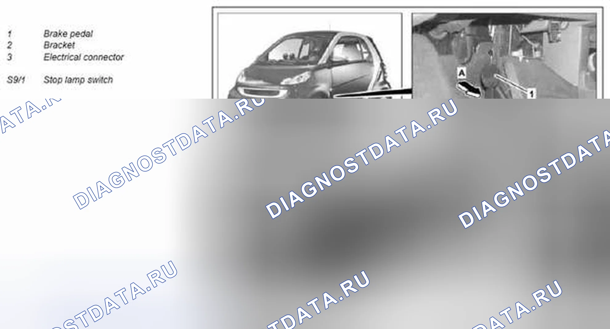 Рис. 58: Снятие / установка механического выключателя стоп-сигнала - AR42.10-P-0040MCC. Kia Soul I