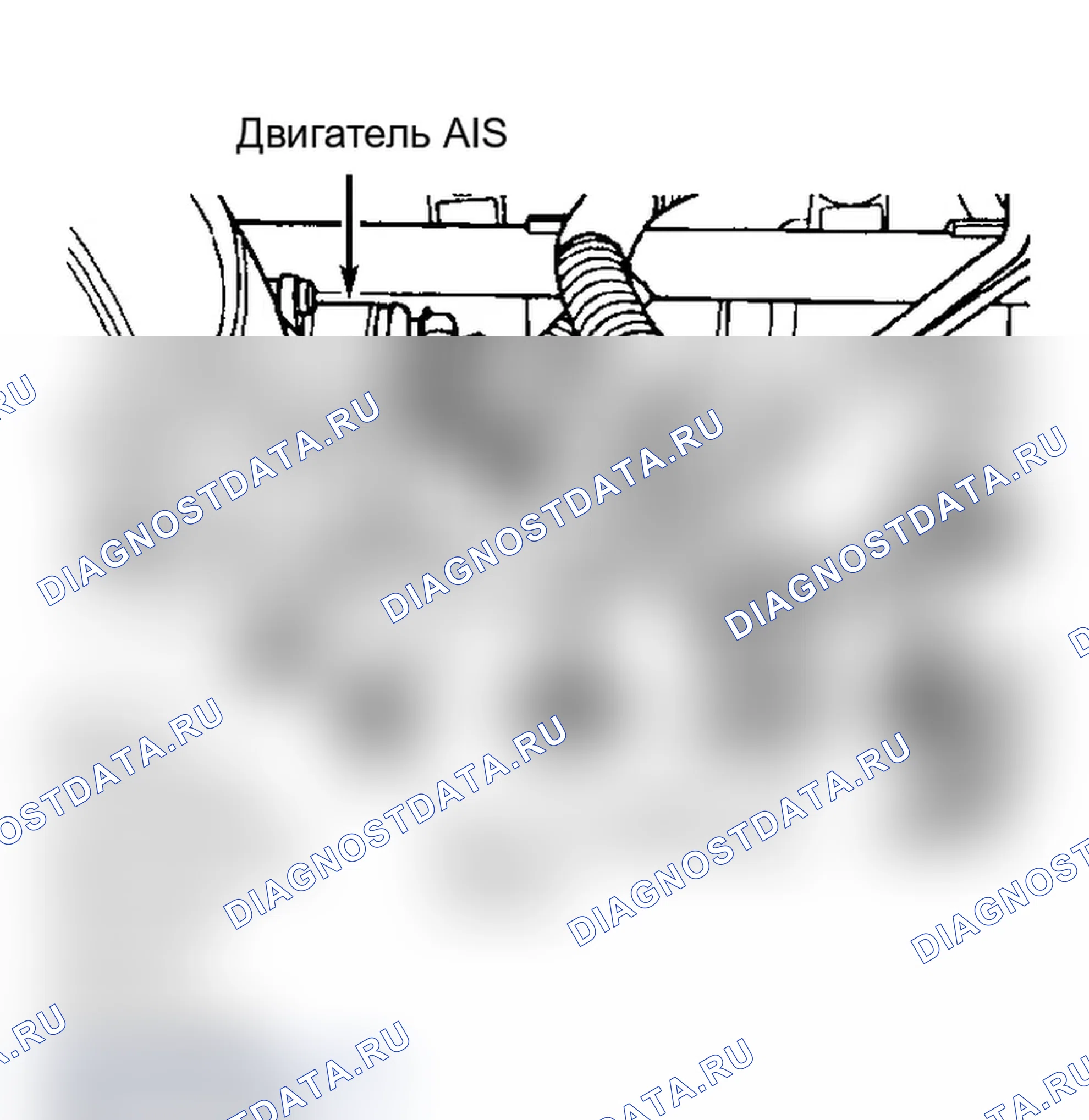 Рис. 62: Тест 7A - Расположение датчика положения дроссельной заслонки (датчик положения дроссельной заслонки). Jeep Wagoneer XJ