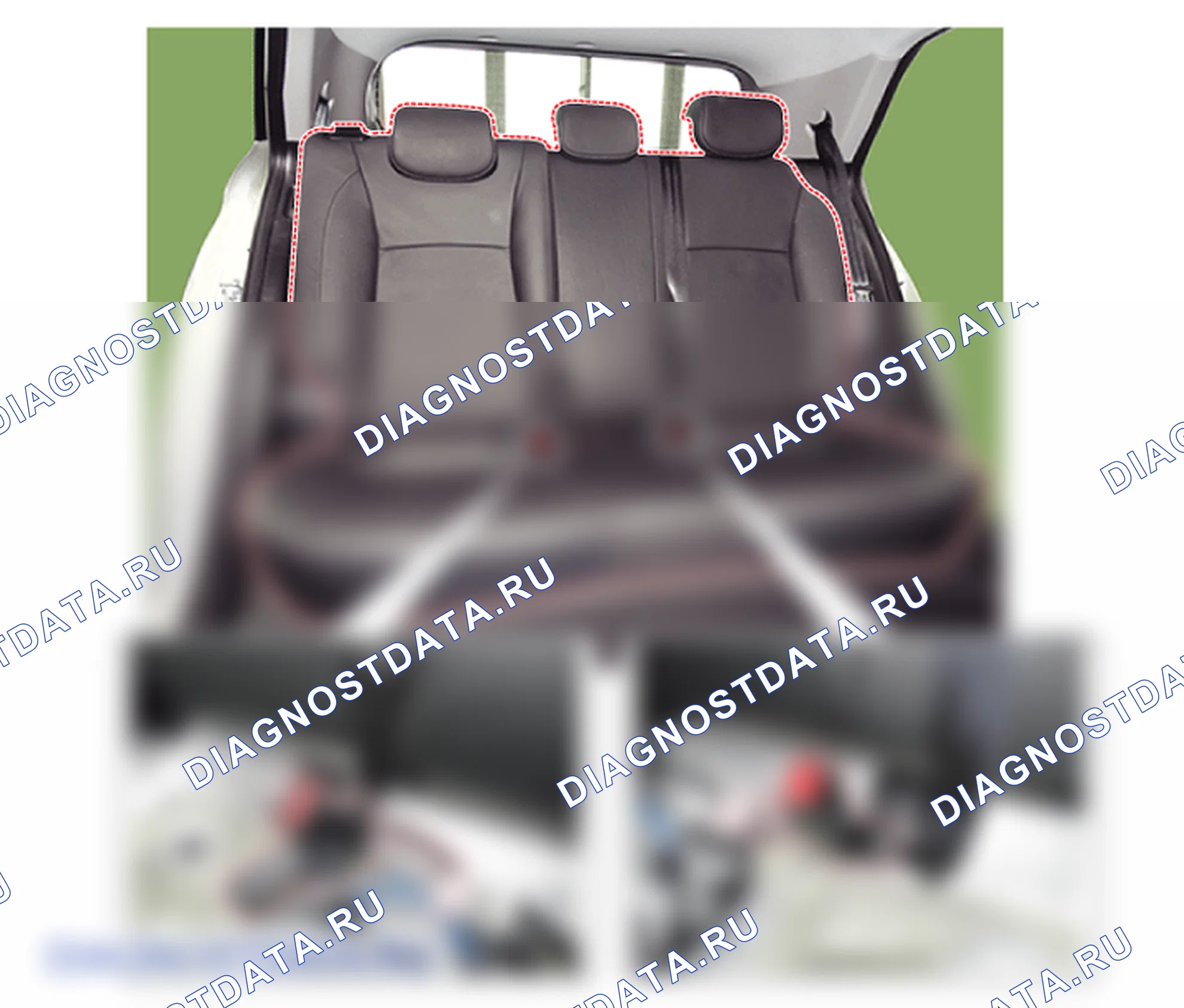 Расположение деталей пряжки заднего ремня безопасности. Hyundai i20 GB