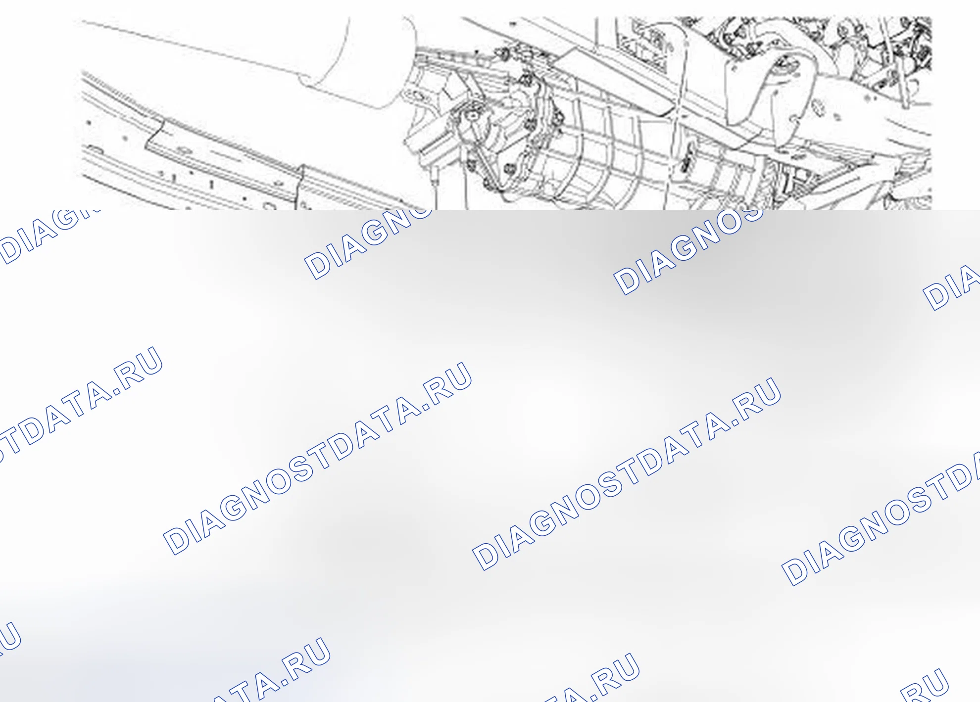 Рис. 27: Поперечина коробки передач. Ford Ranger II рестайлинг