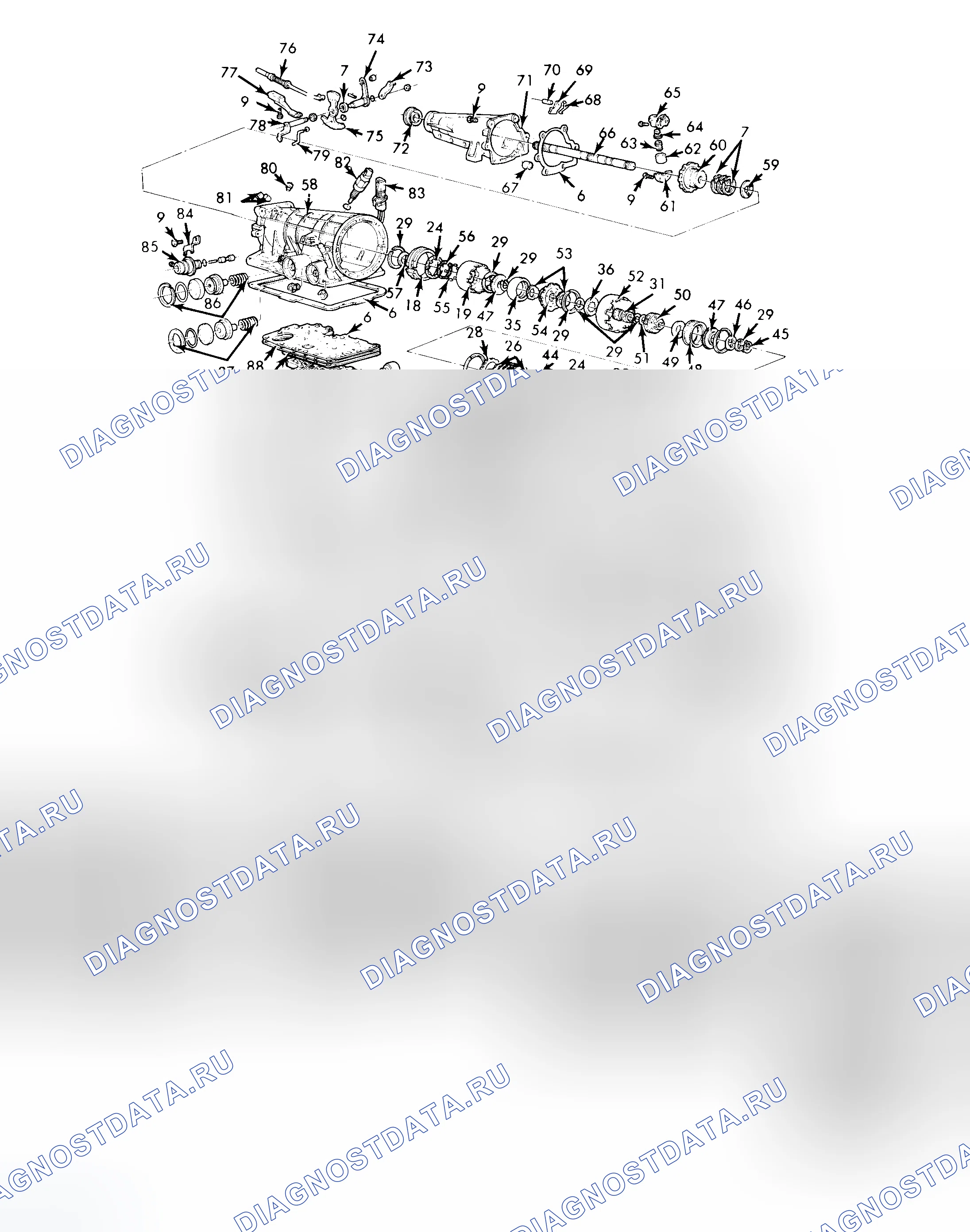 Рис. 21: РАЗБОРКА КОРОБКИ ПЕРЕДАЧ. Ford Explorer I