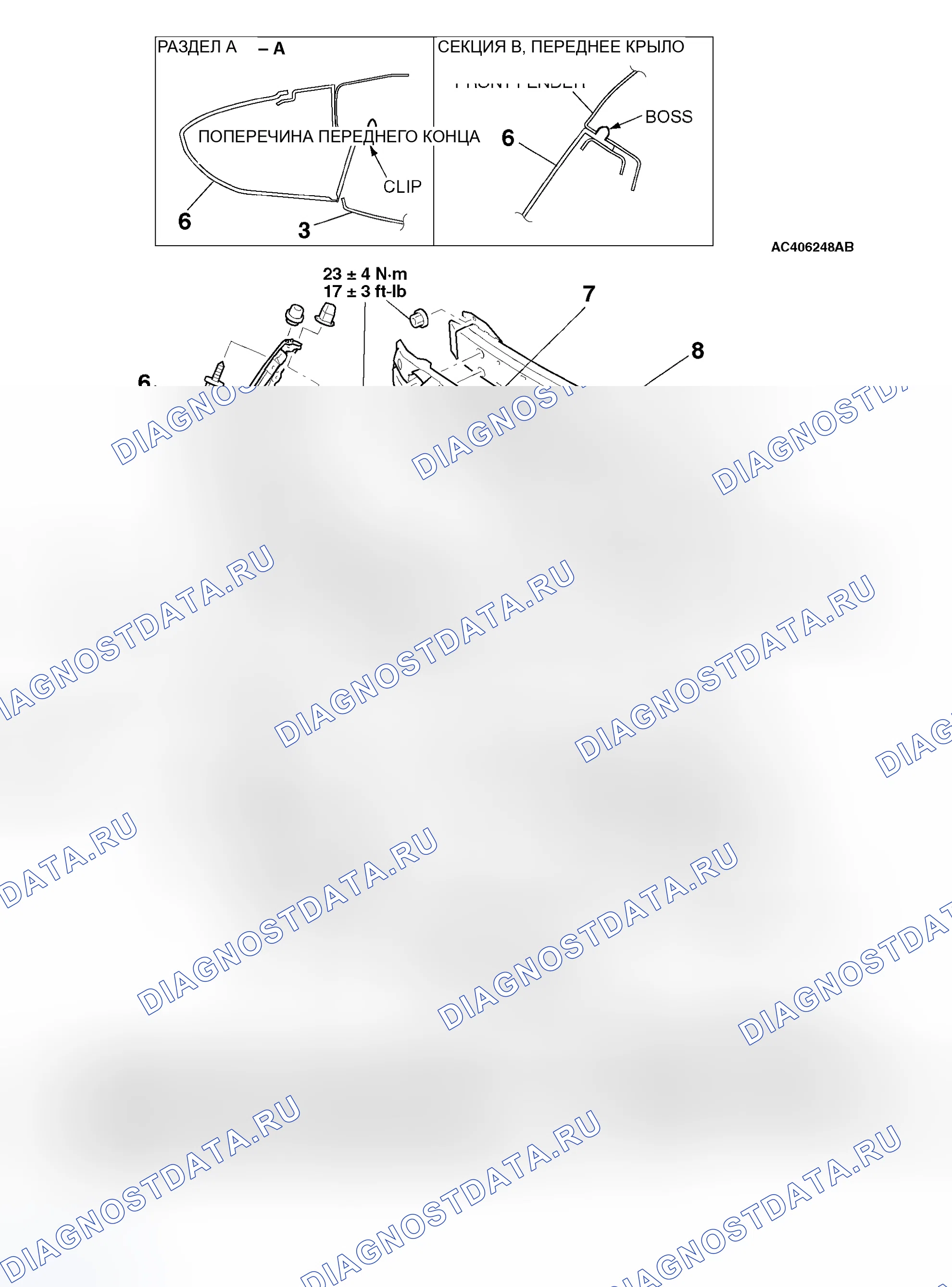 Рис. 1: ДЕМОНТАЖ И МОНТАЖ. Honda Fit Aria I