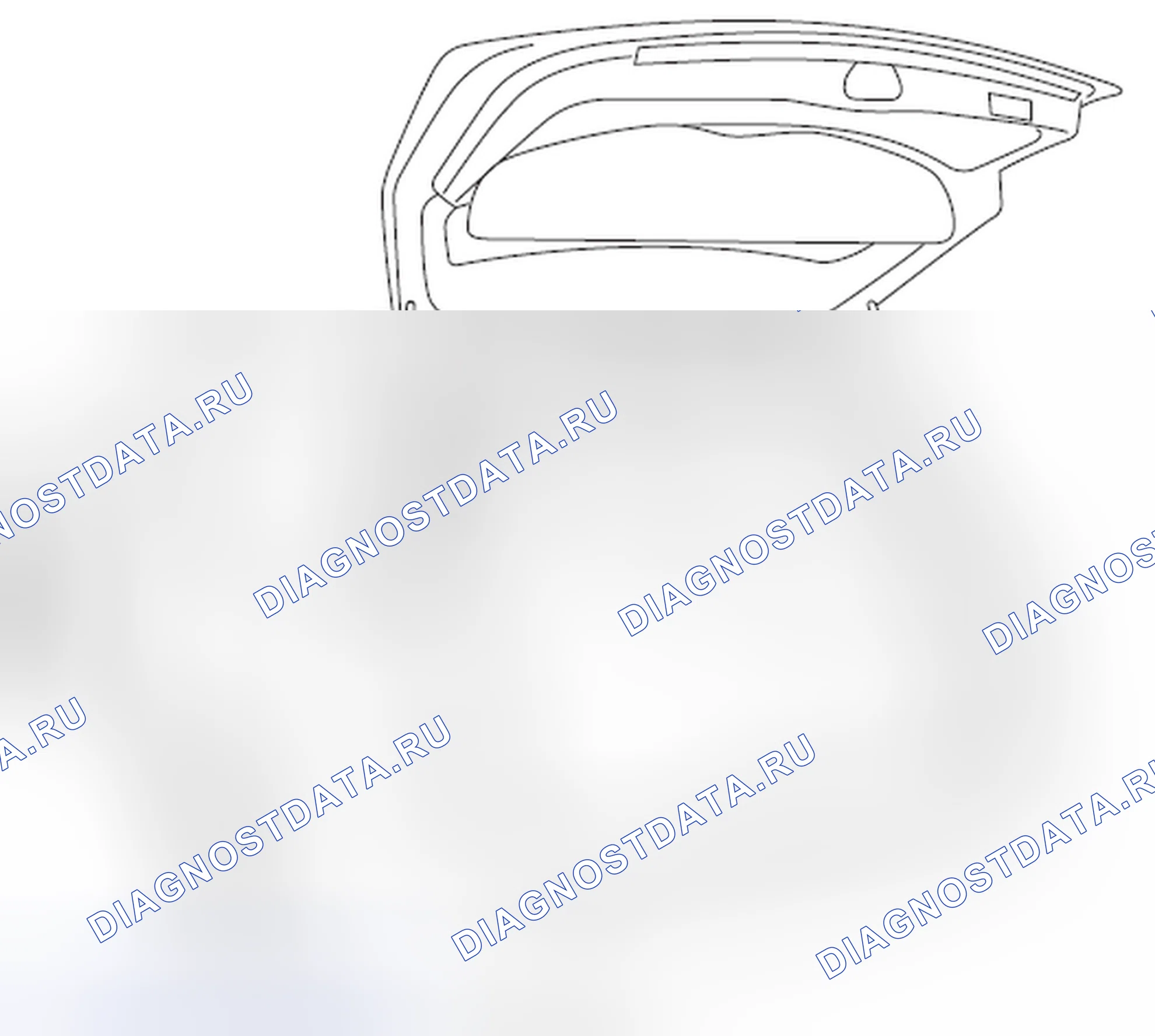 Рис. 74: Панель задних ворот. Subaru Outback BR