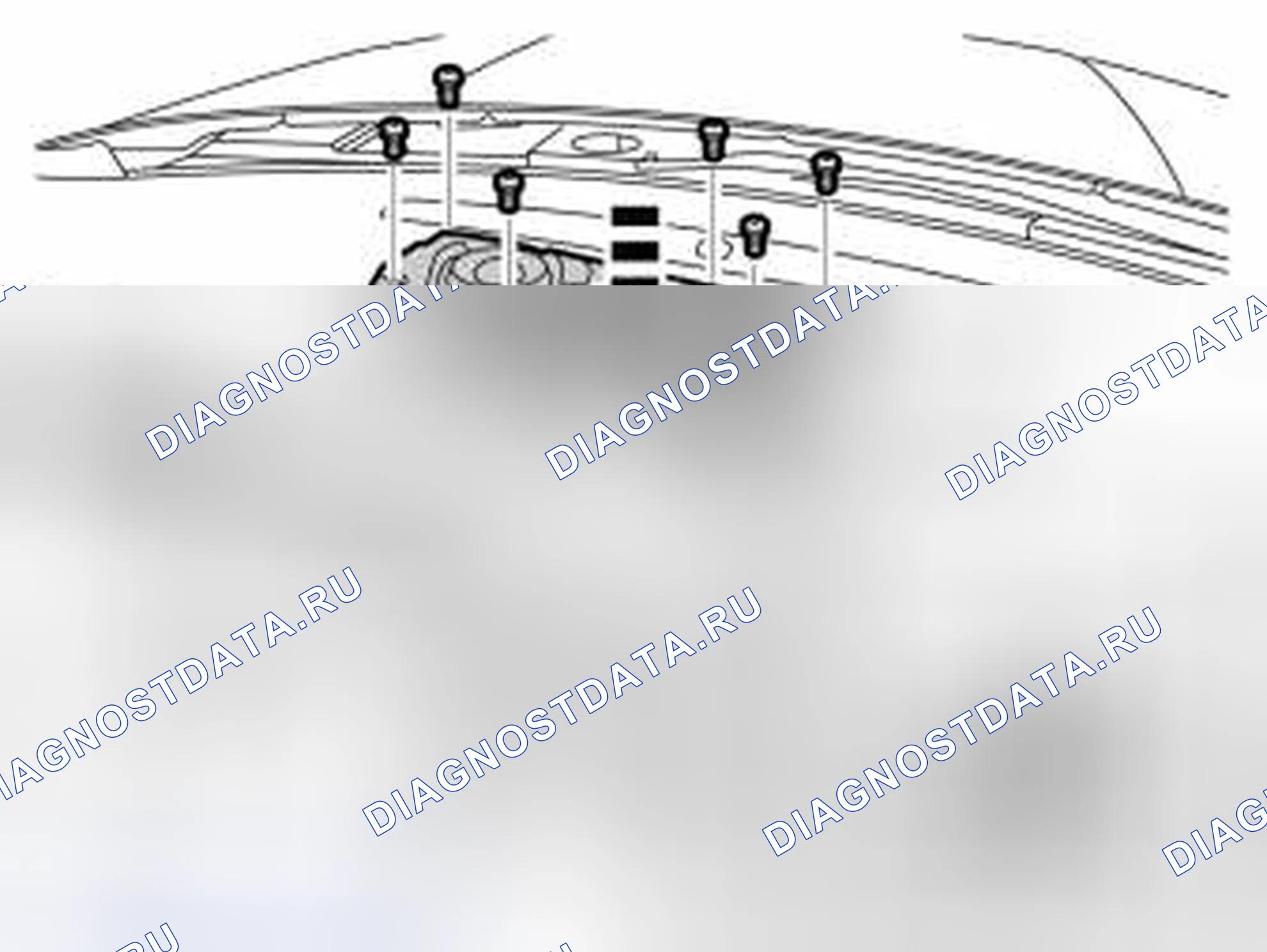 Рис. 735: УСТАНОВКА ЭКРАНОВ. Volvo V70 III