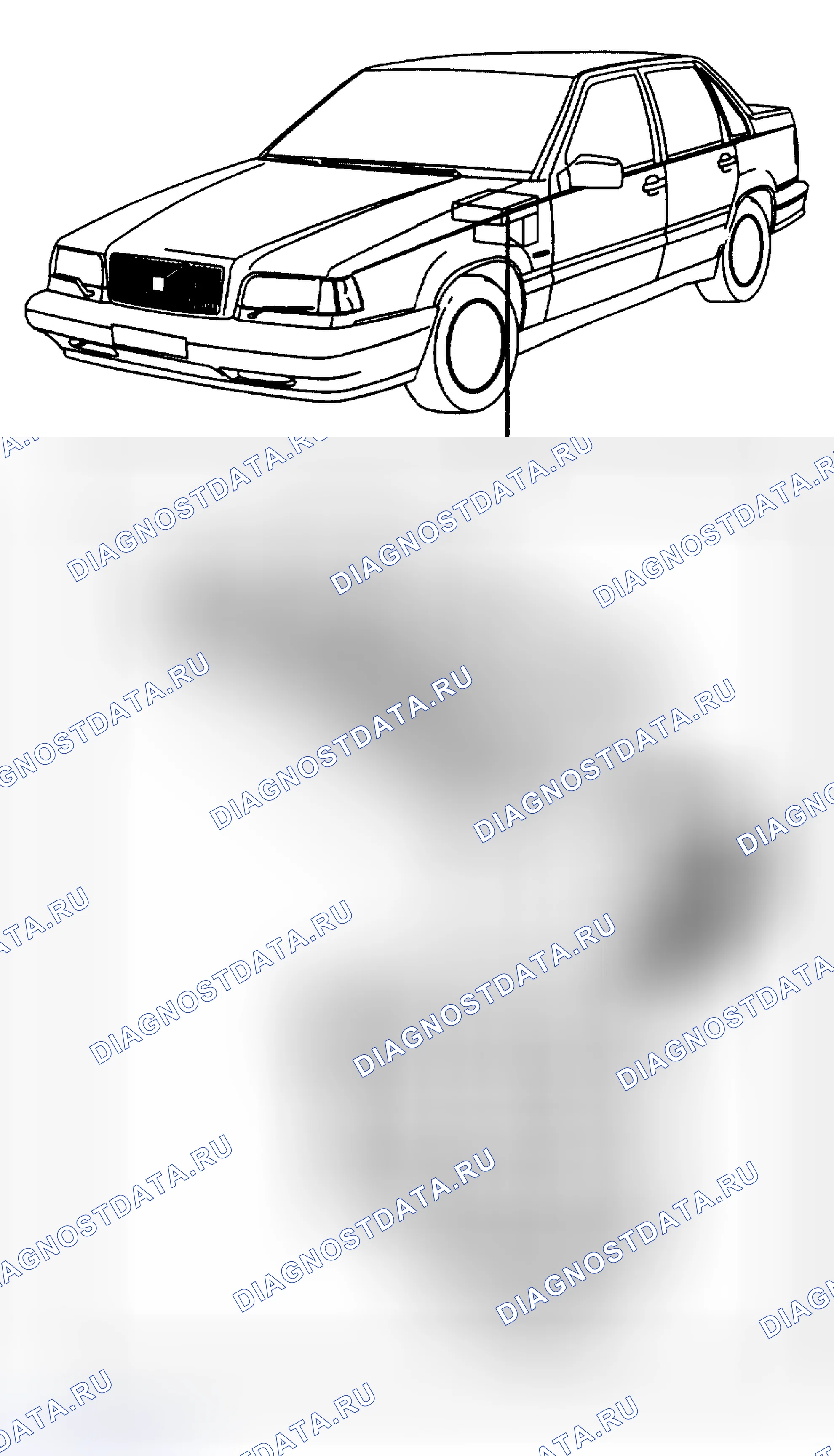 Рис. 2: ИДЕНТИФИКАЦИЯ РЕЛЕЙНЫХ ПАНЕЛЕЙ. Volvo 850 I