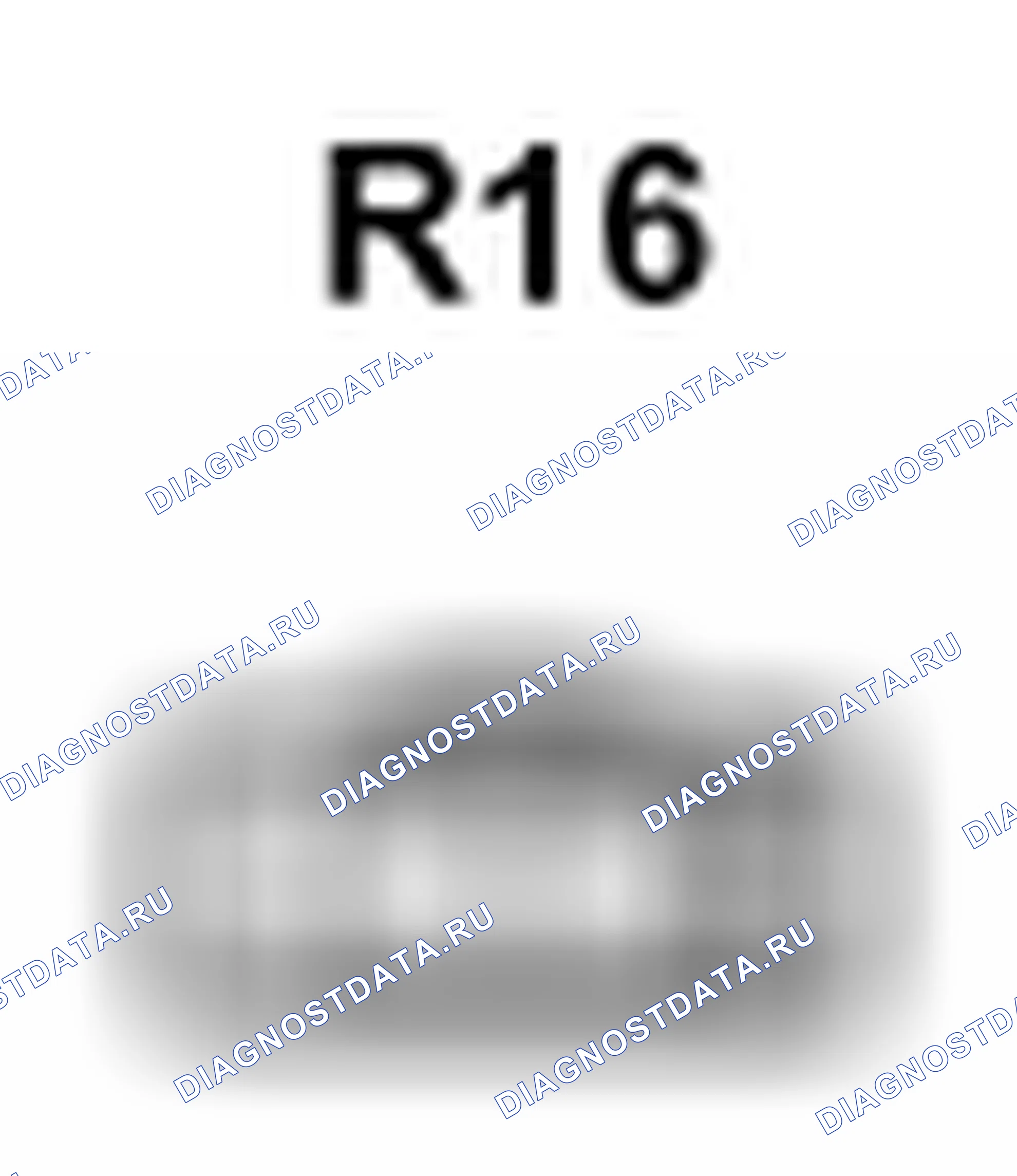 Рис. 800: Вид с торца разъема обогрев стекла заднего окна (R16). Toyota Prius II рестайлинг