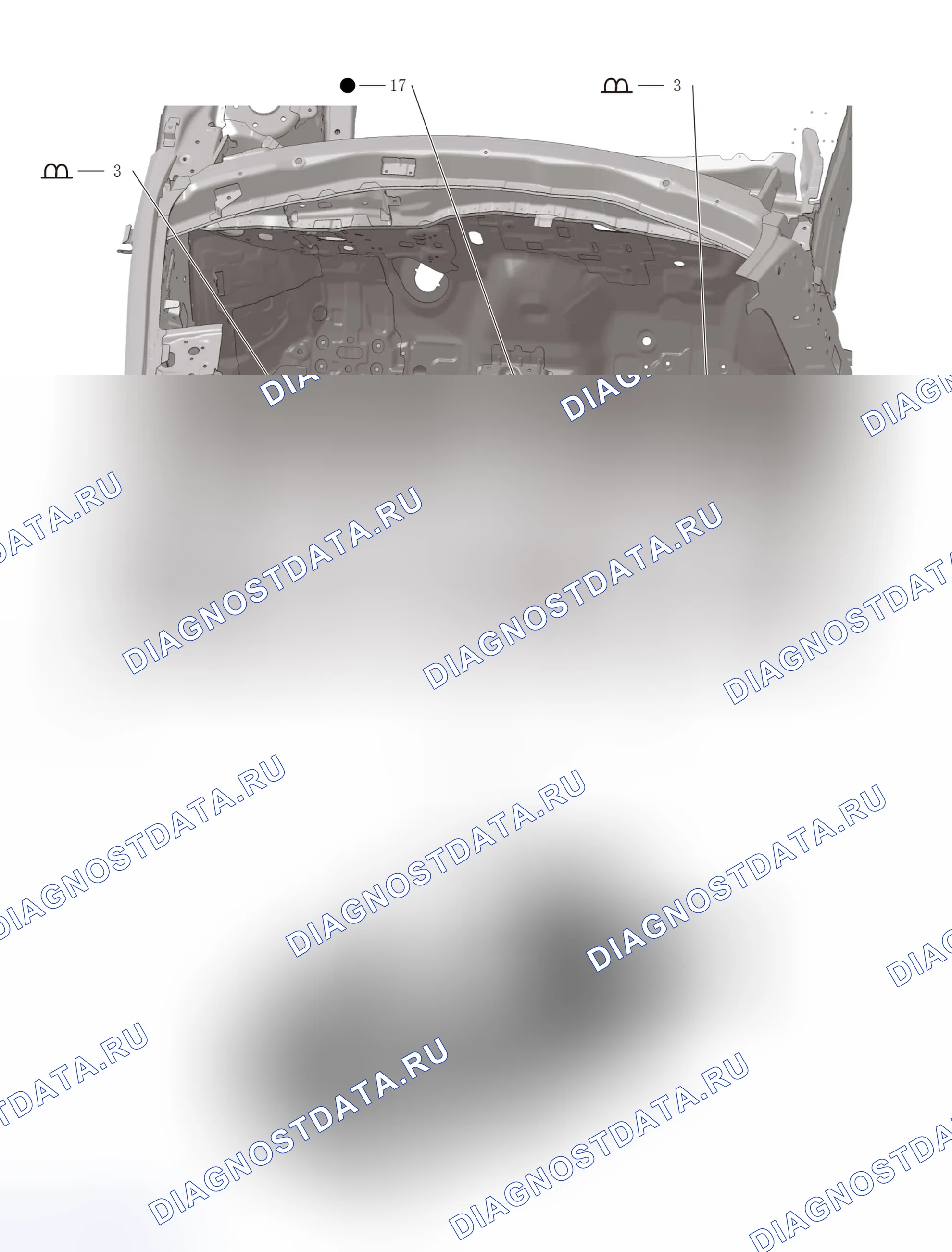 Узел переднего ограждения — Wey Vv6. Wey VV6 I