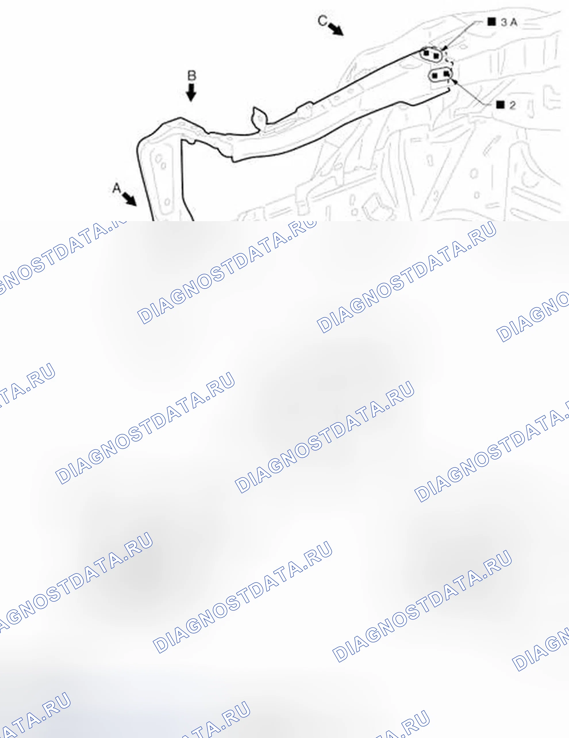 Рис. 155: Опора сердечника радиатора. Infiniti M56 IV