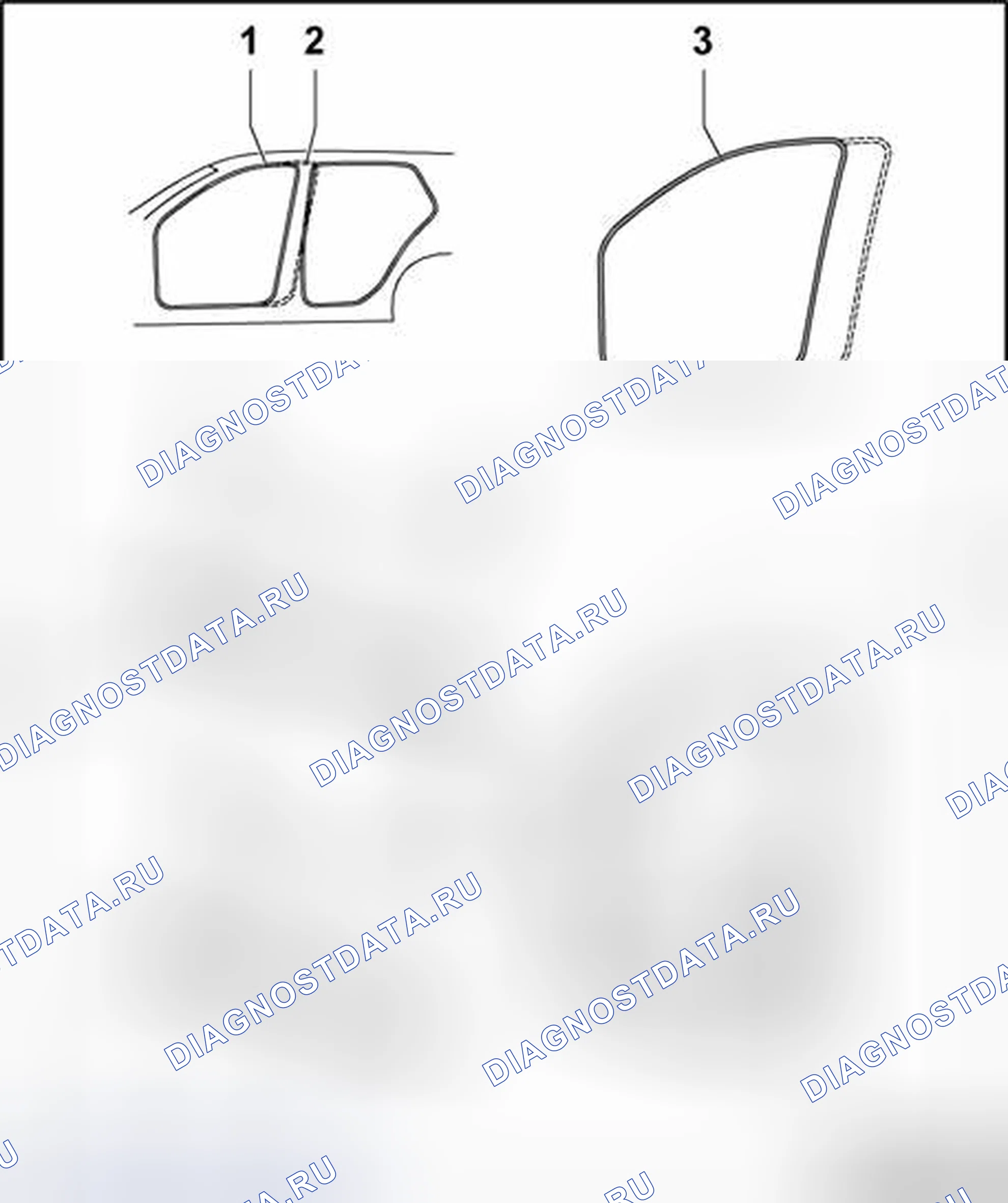 Рис. 76: Уплотнения дверей. Volkswagen Jetta IV