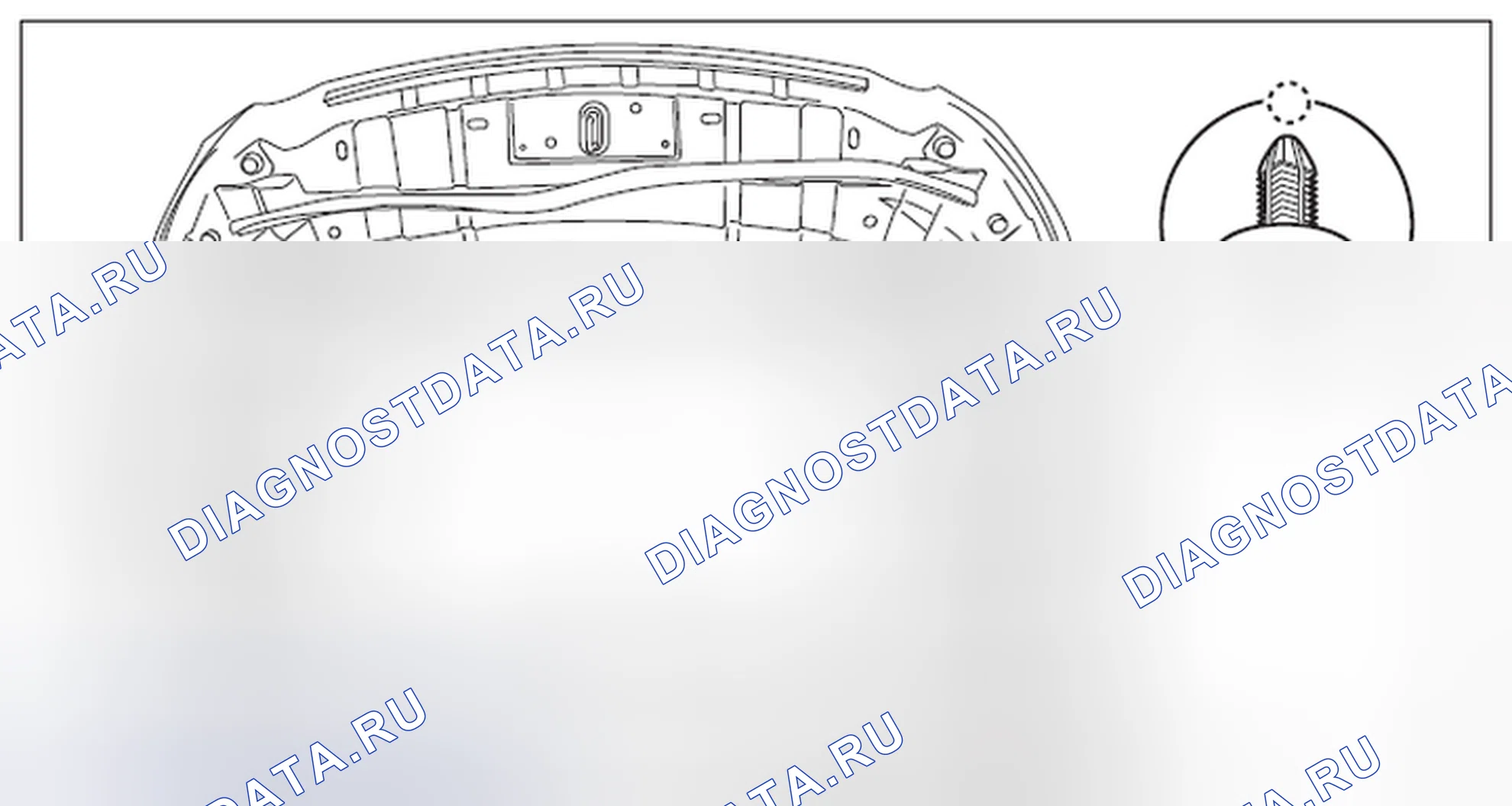 Рис. 51: ИЗОЛЯТОР ПЕРЕДНЕГО КАПОТА. Subaru Legacy BM/BR рестайлинг