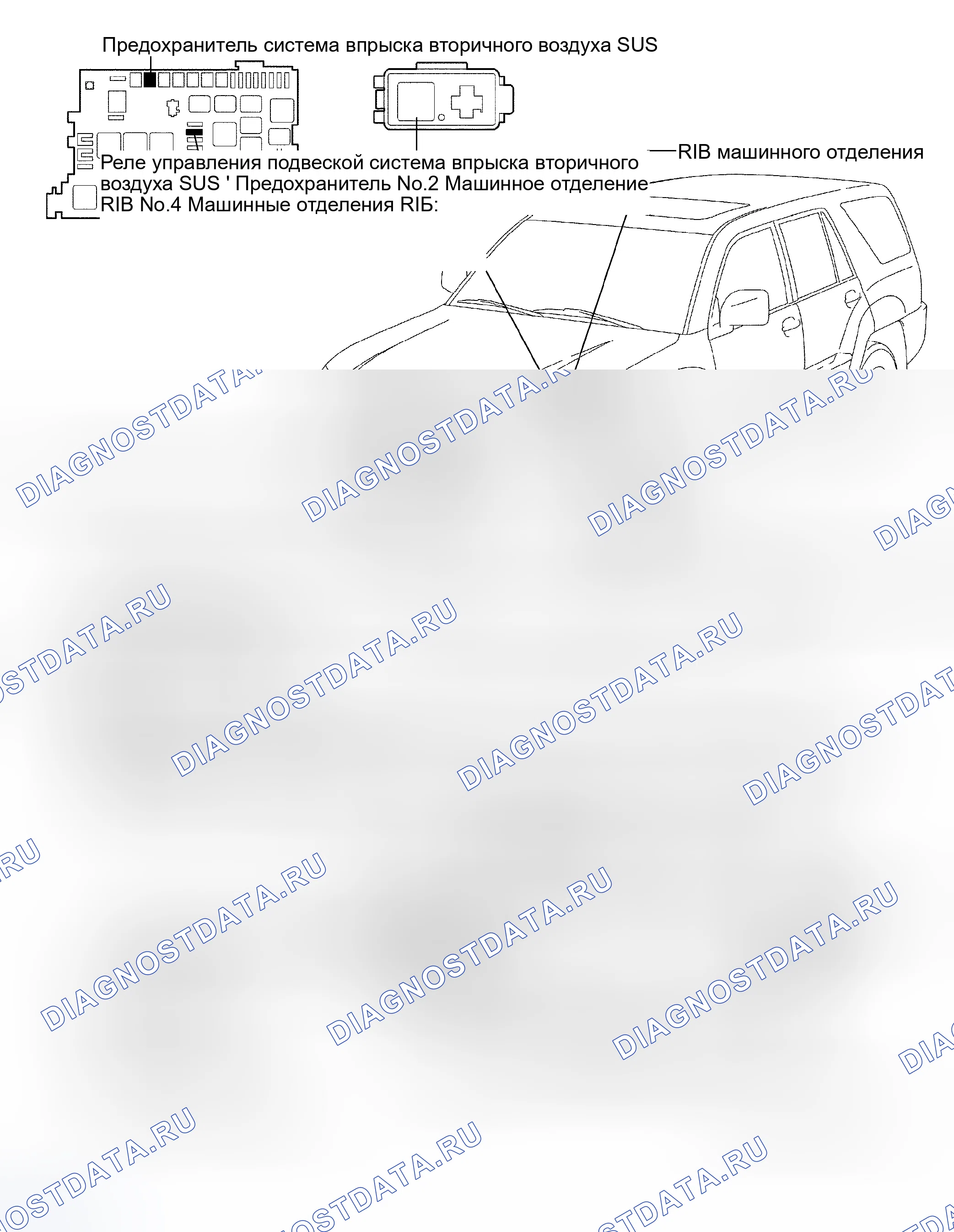 Рис. 14: РАСПОЛОЖЕНИЕ. Toyota 4Runner IV