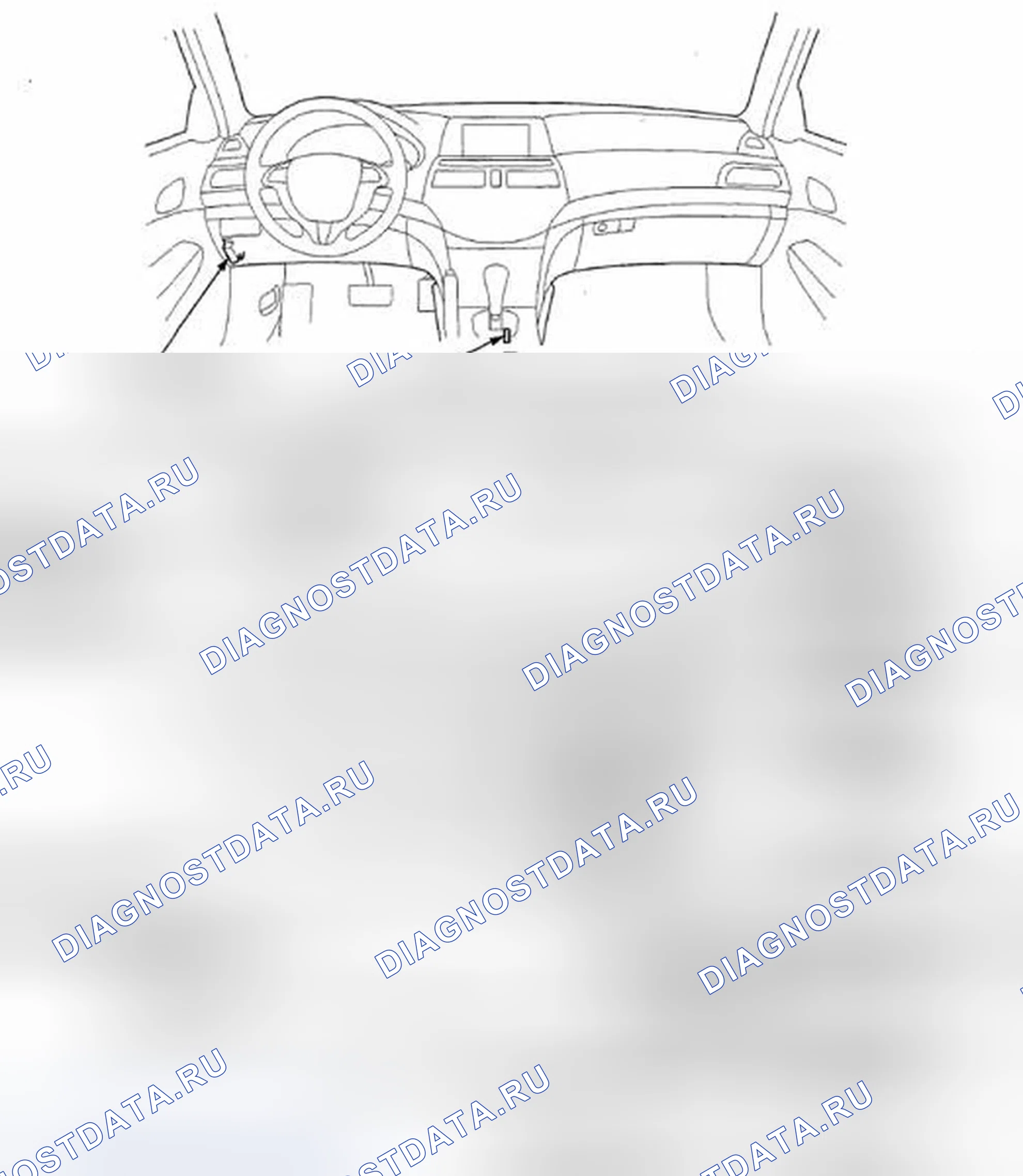 Рис. 21: Индекс расположения компонентов. Honda Crosstour I