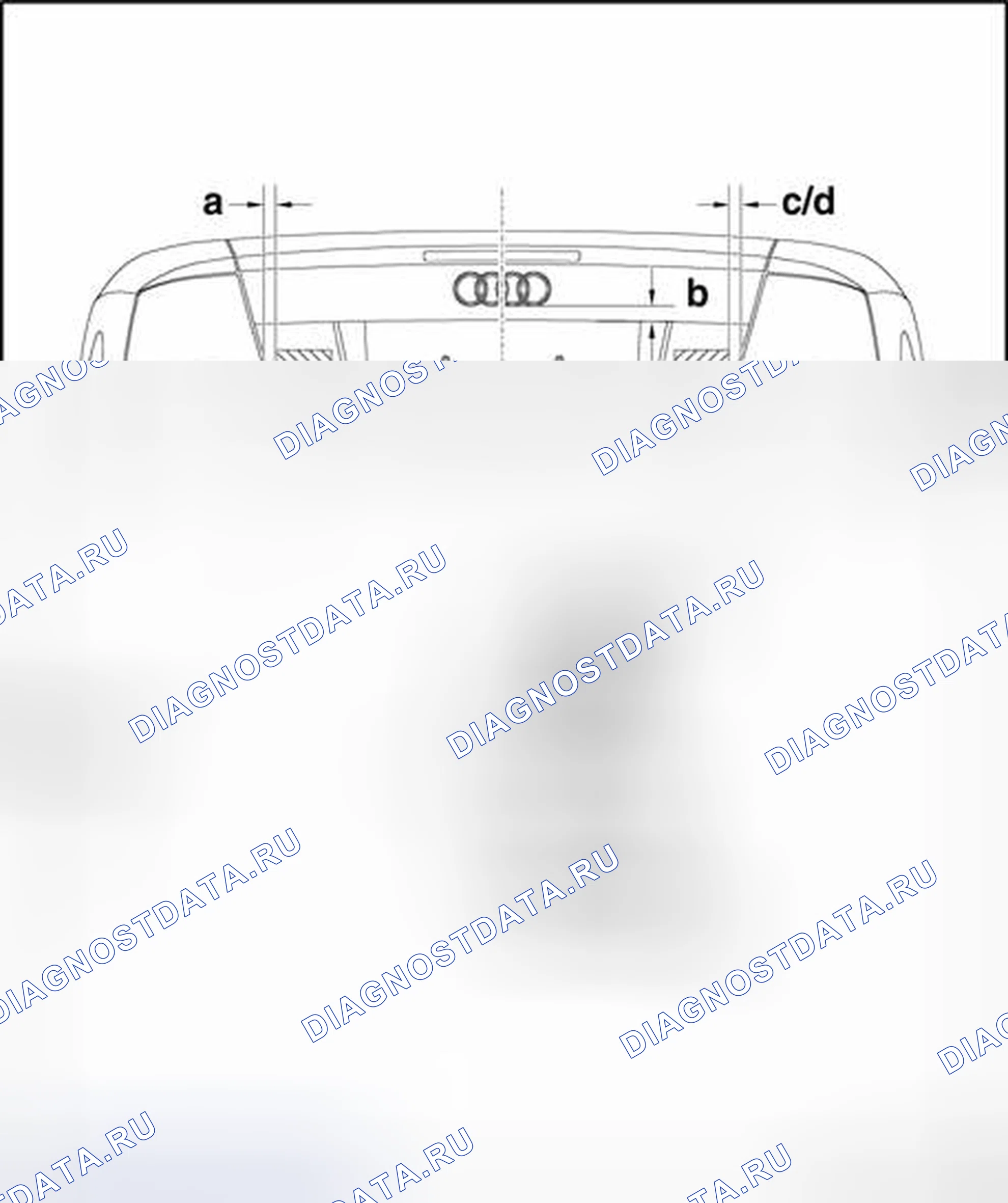 Рис. 598: Надпись на задней крышке. Audi S4 B6
