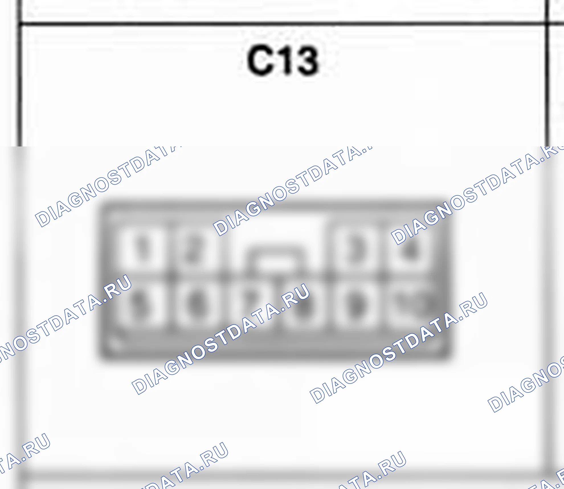 Распиновка разъёма C13 — жгута управления. Hyundai Accent LC