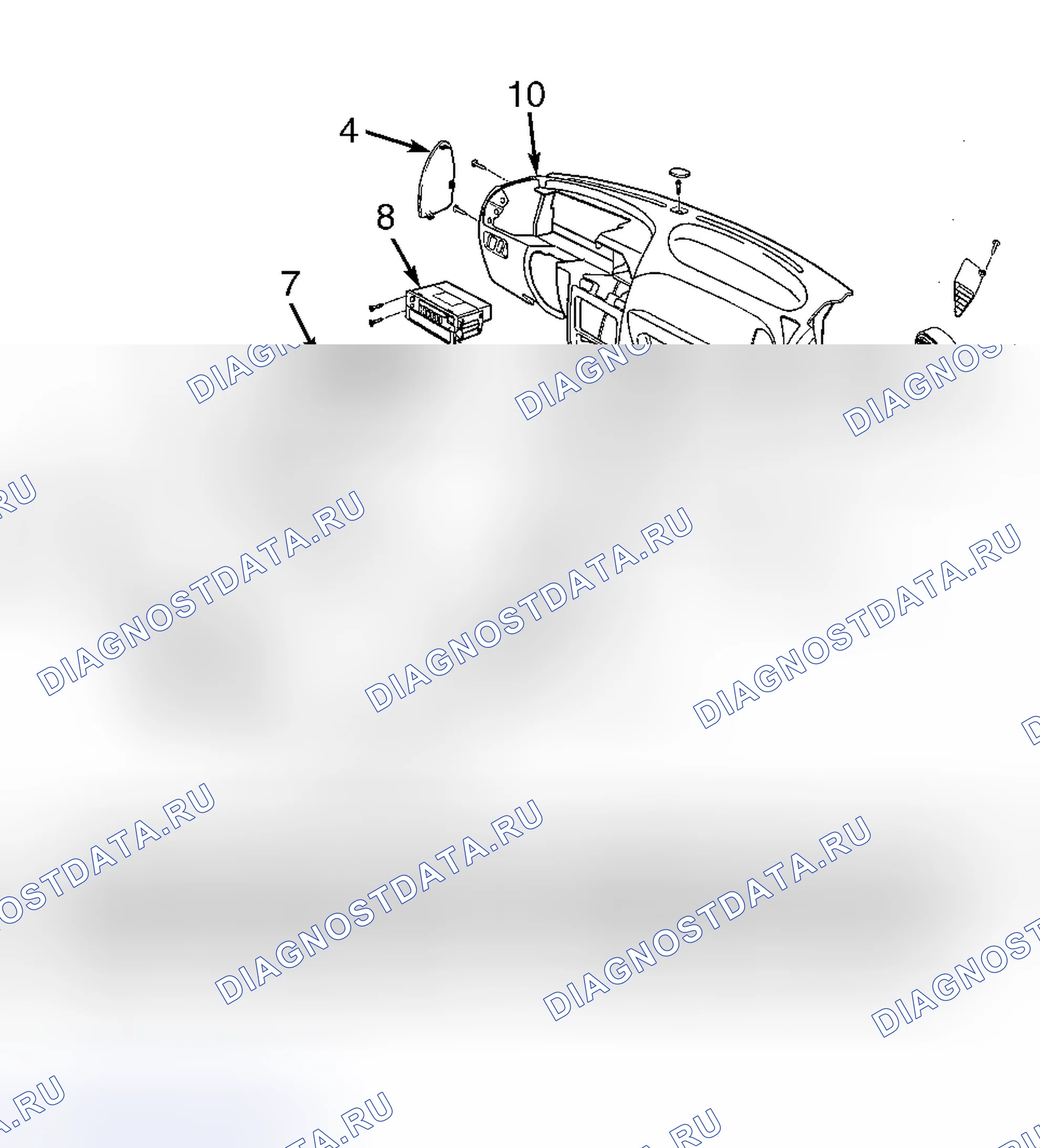 Рис. 2: РАСПОЛОЖЕНИЕ КОМПОНЕНТОВ. Kia Rio I