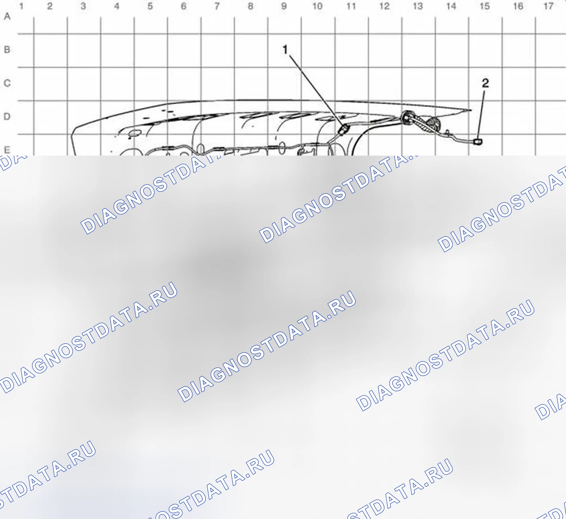 Рис. 6: Схемы прокладки кабелей и кабелей Decklid для задней панели. Chevrolet Malibu VIII