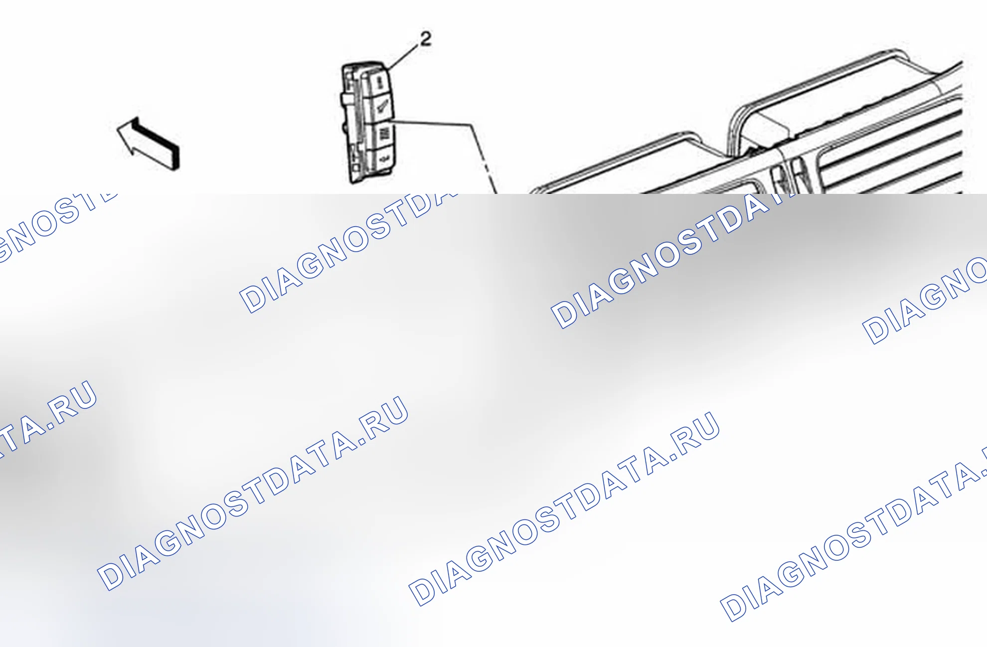 Рис. 5: Замена переключателя дисплея информации о драйвере. Chevrolet Impala IX