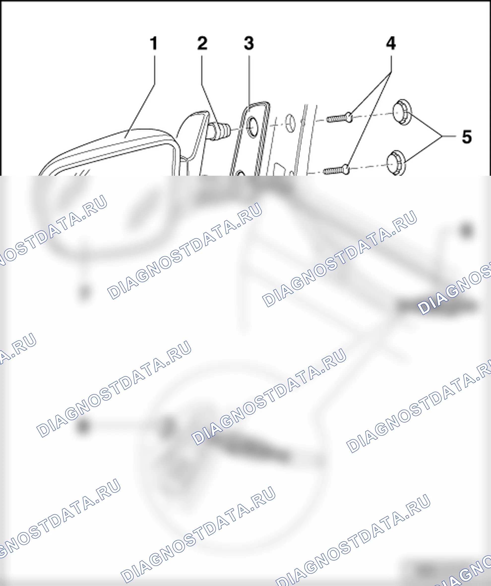 Внешнее зеркало. SEAT Alhambra I