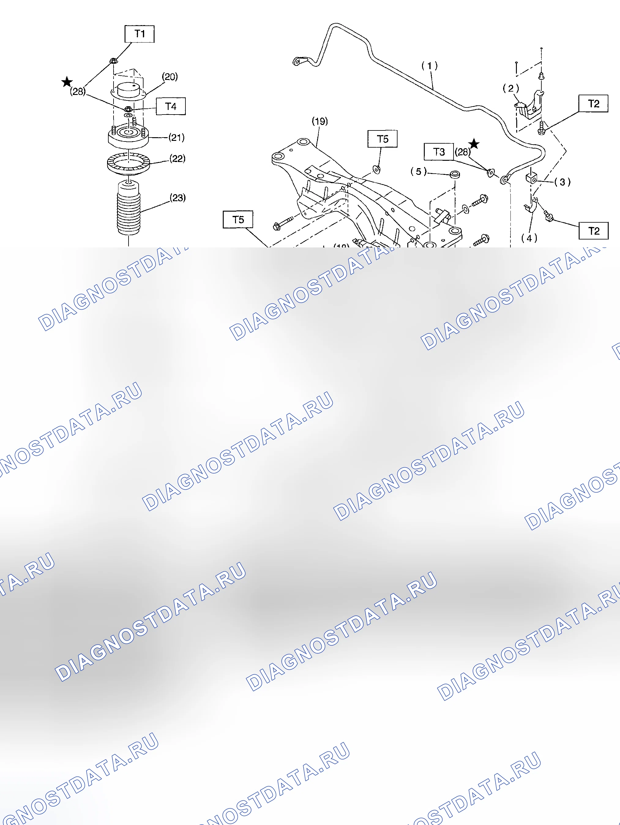 Рис. 6: ЗАДНЯЯ ПОДВЕСКА. Subaru Impreza GD/GC/GG рестайлинг